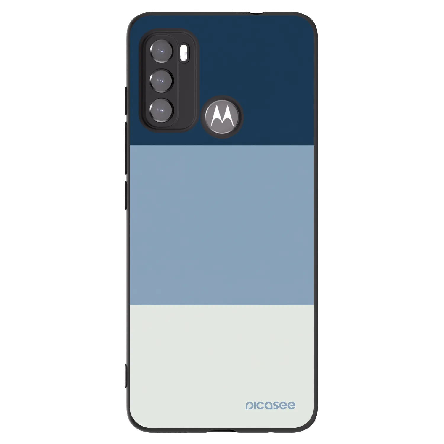 Picasee Μαύρη θήκη σιλικόνης για Motorola Moto G60 - Coastal Blue