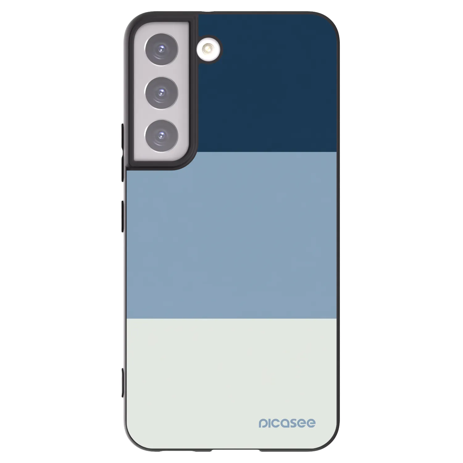 Picasee Μαύρη θήκη σιλικόνης για Samsung Galaxy S22 5G - Coastal Blue