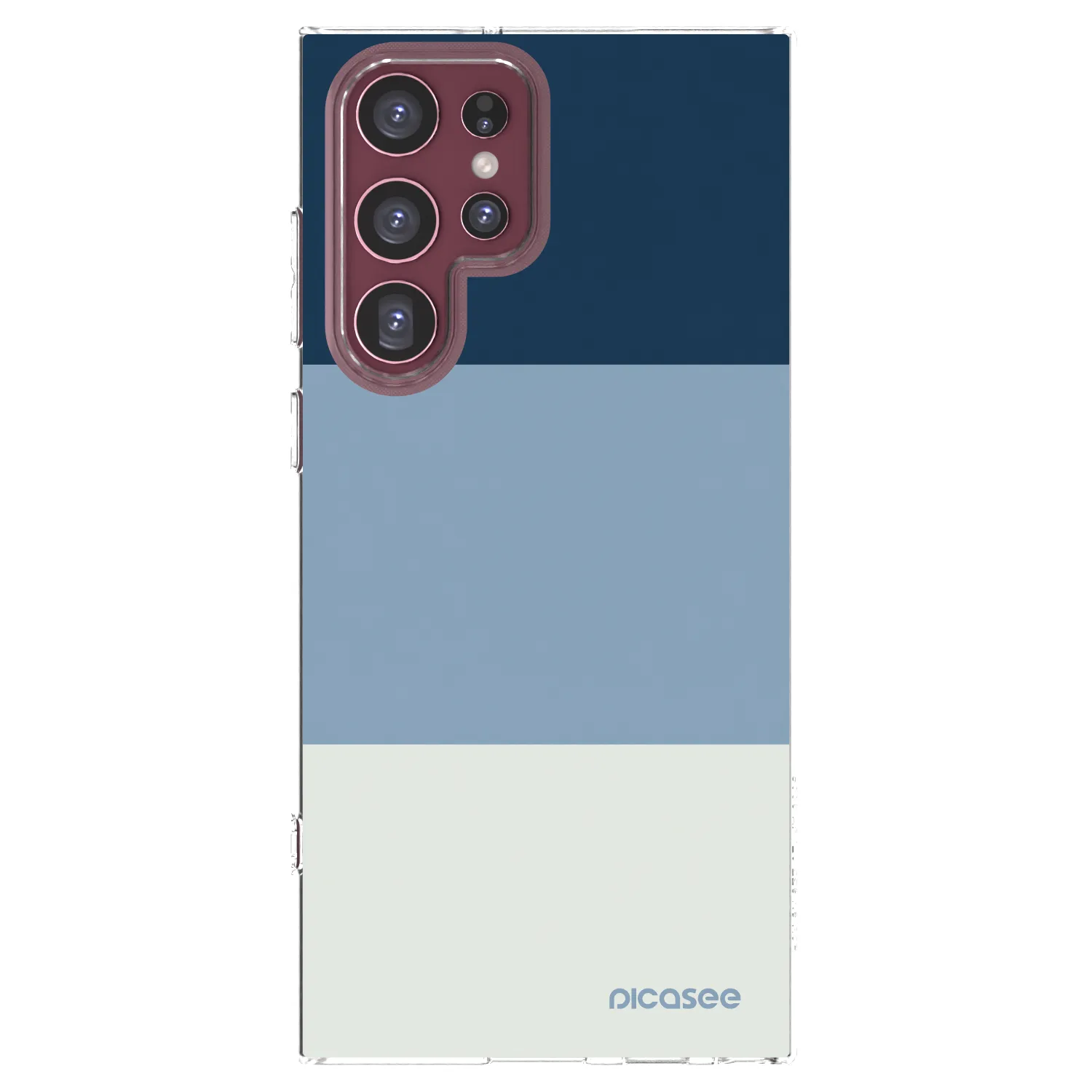 Picasee διαφανής θήκη σιλικόνης Samsung Galaxy S22 Ultra 5G - Coastal Blue