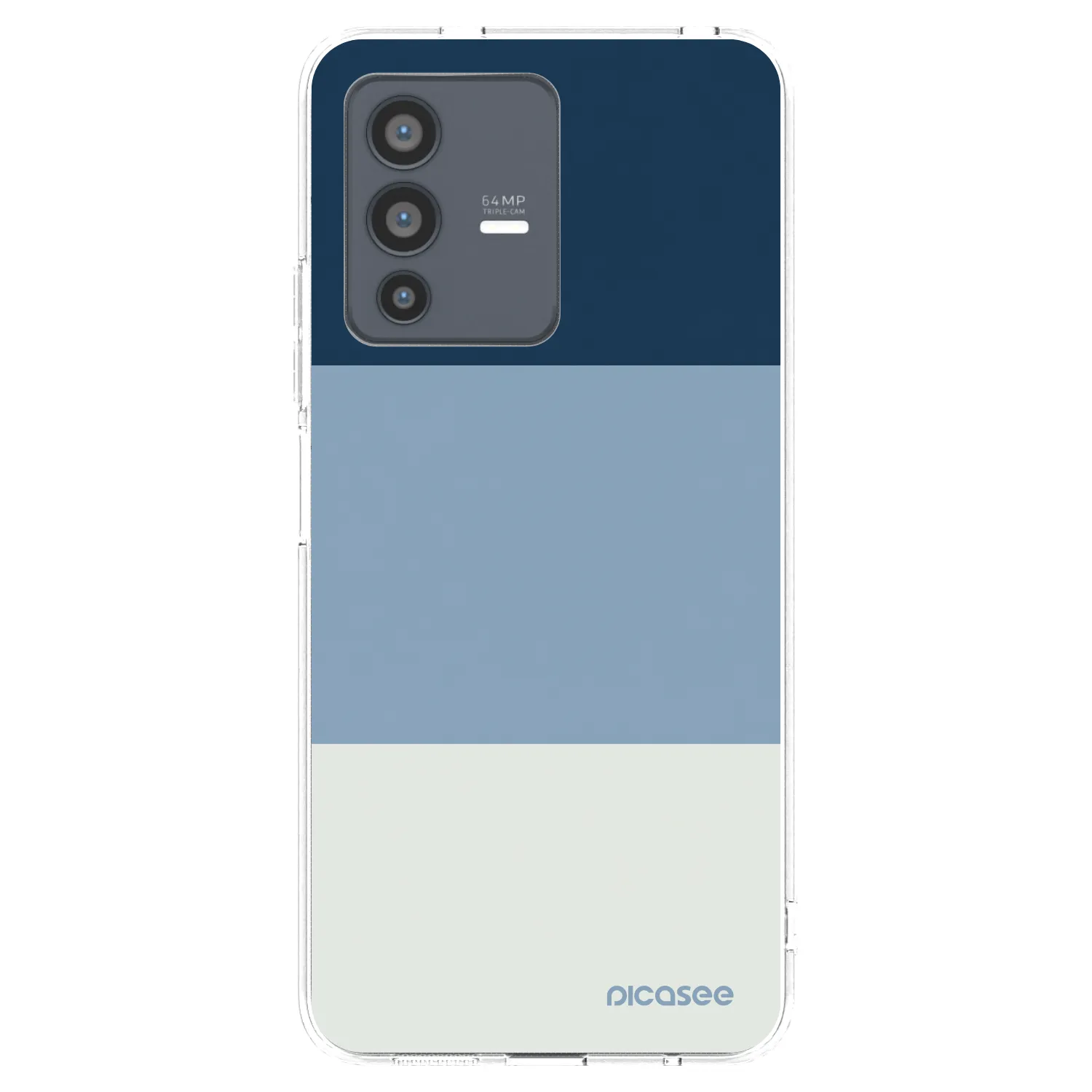 Picasee διαφανής θήκη σιλικόνης Vivo V23 5G - Coastal Blue