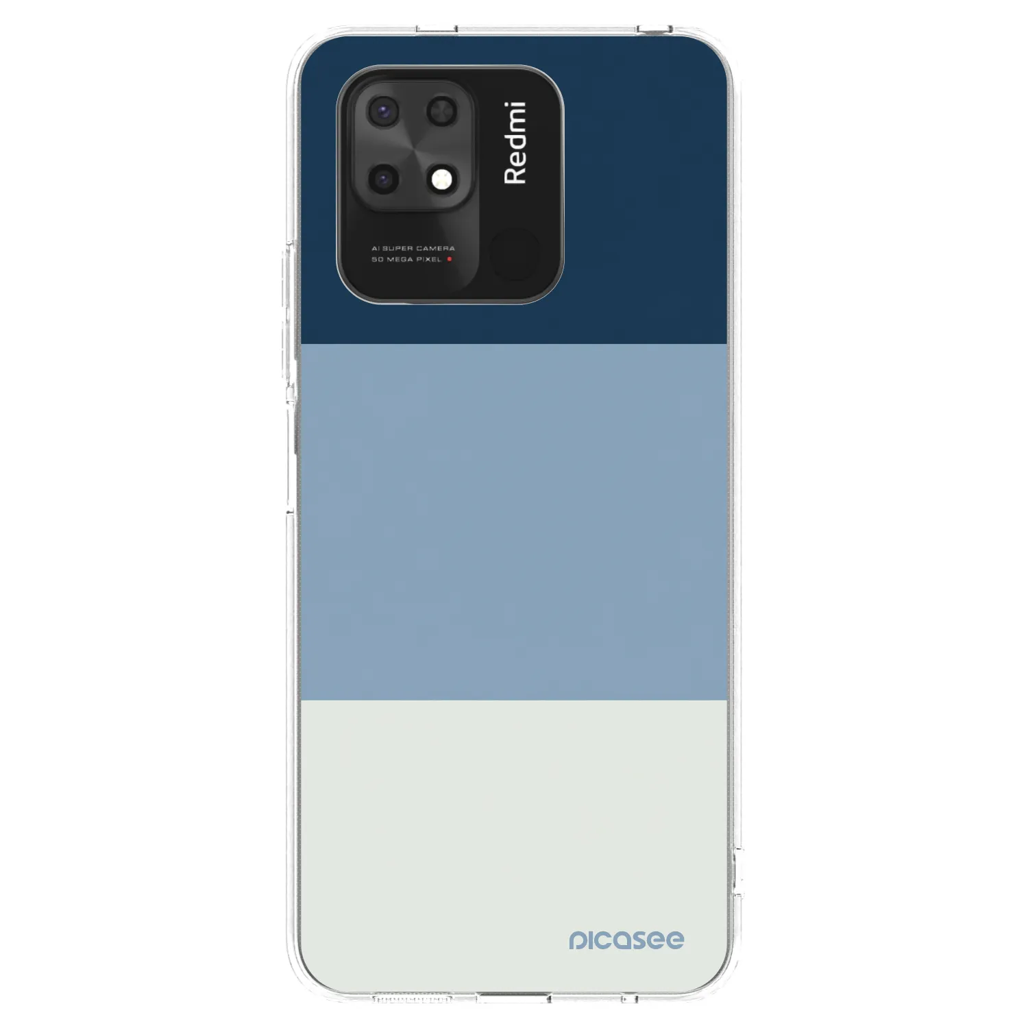 Picasee διαφανής θήκη σιλικόνης Xiaomi Redmi 10C - Coastal Blue