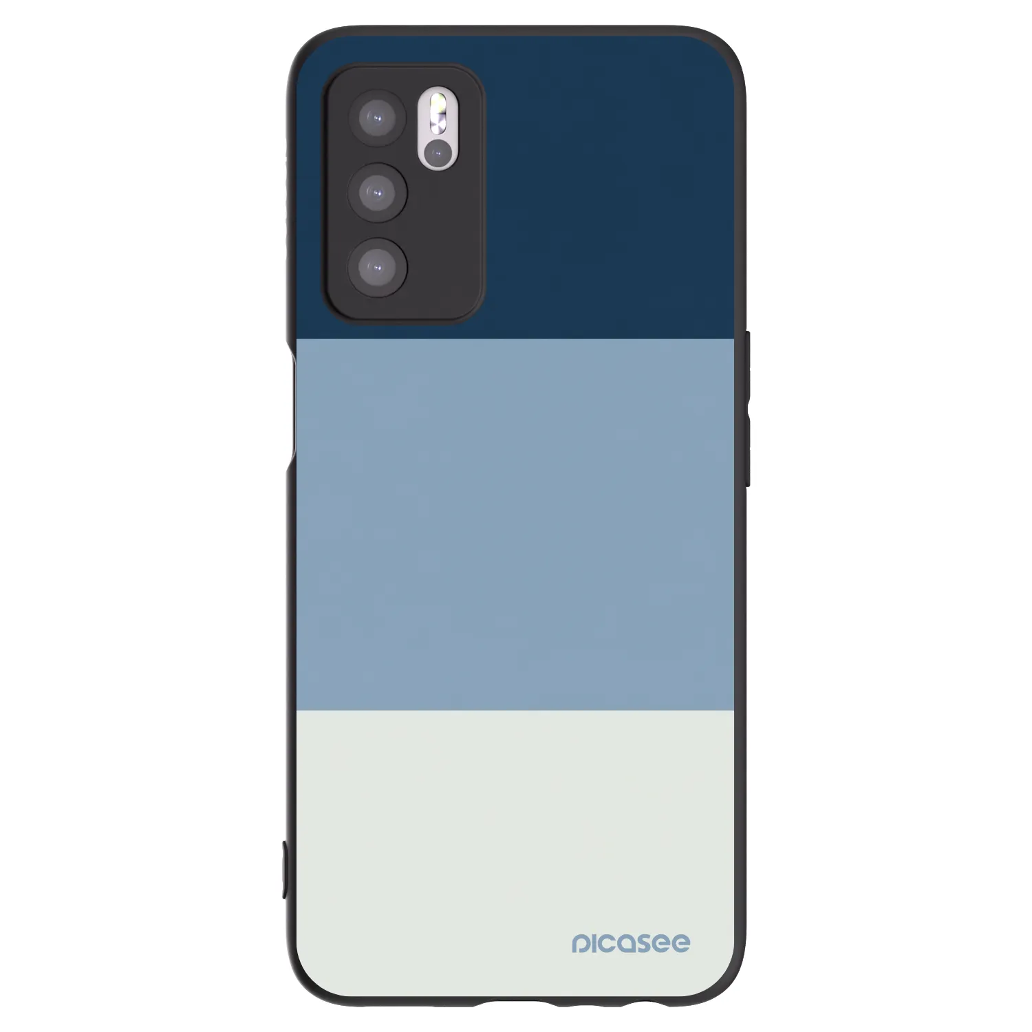 Picasee Μαύρη θήκη σιλικόνης για OPPO A16 - Coastal Blue