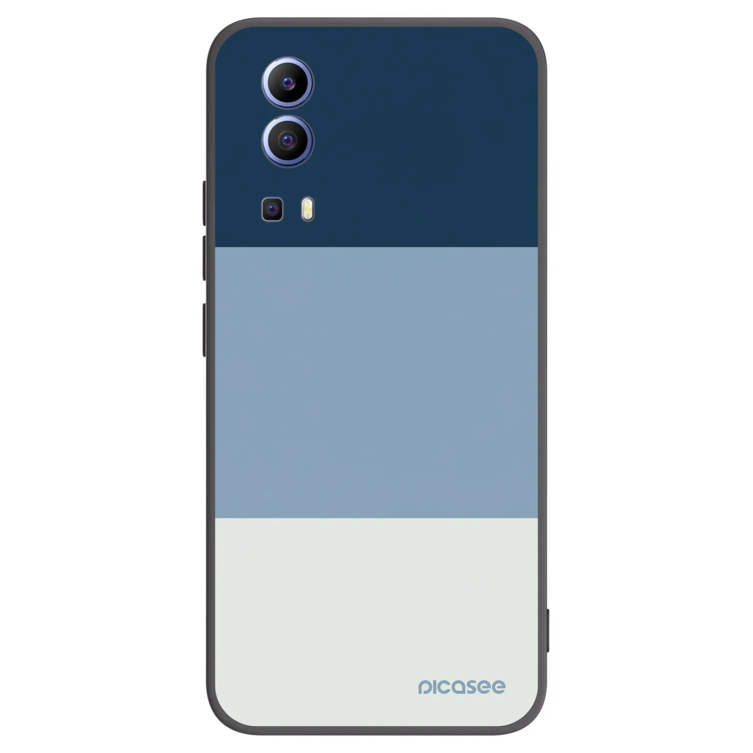 Picasee Μαύρη θήκη σιλικόνης για Vivo Y52 5G - Coastal Blue