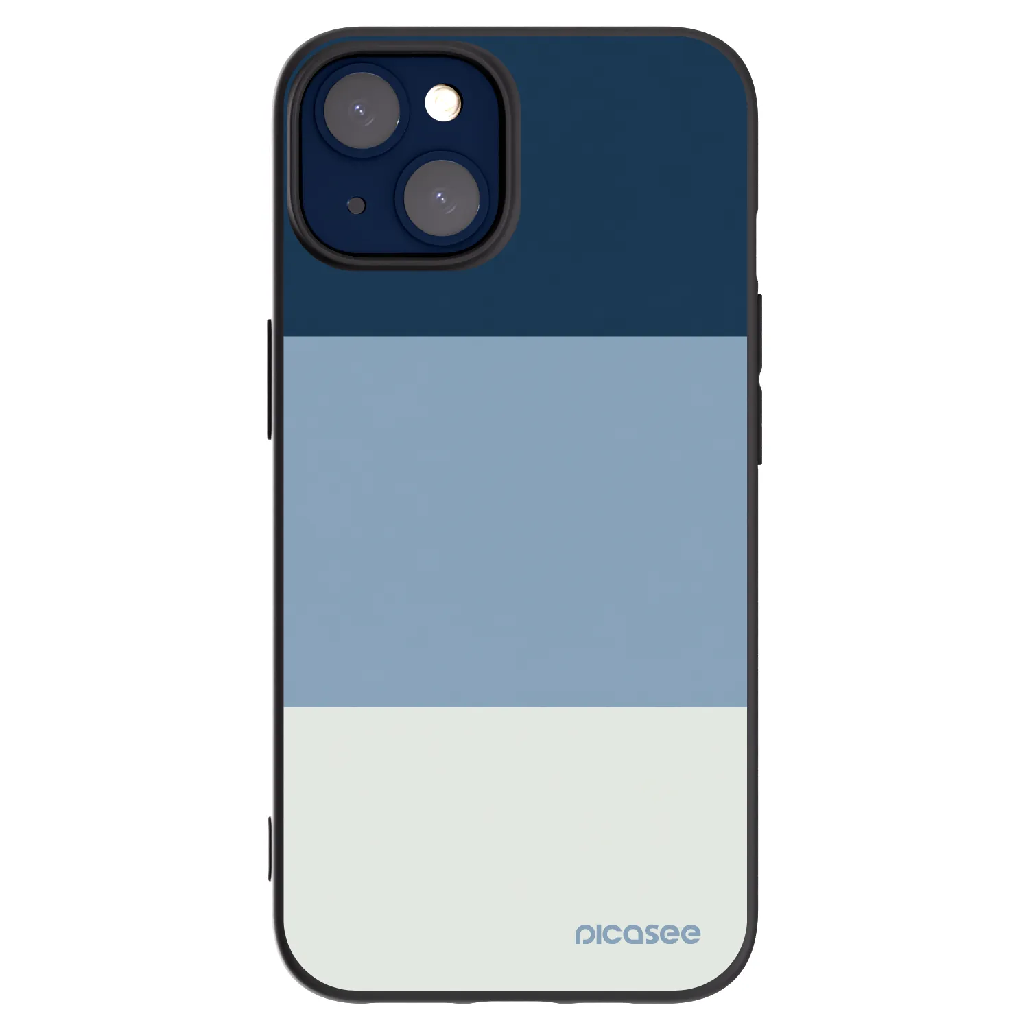 Picasee Μαύρη θήκη σιλικόνης για Apple iPhone 14 - Coastal Blue