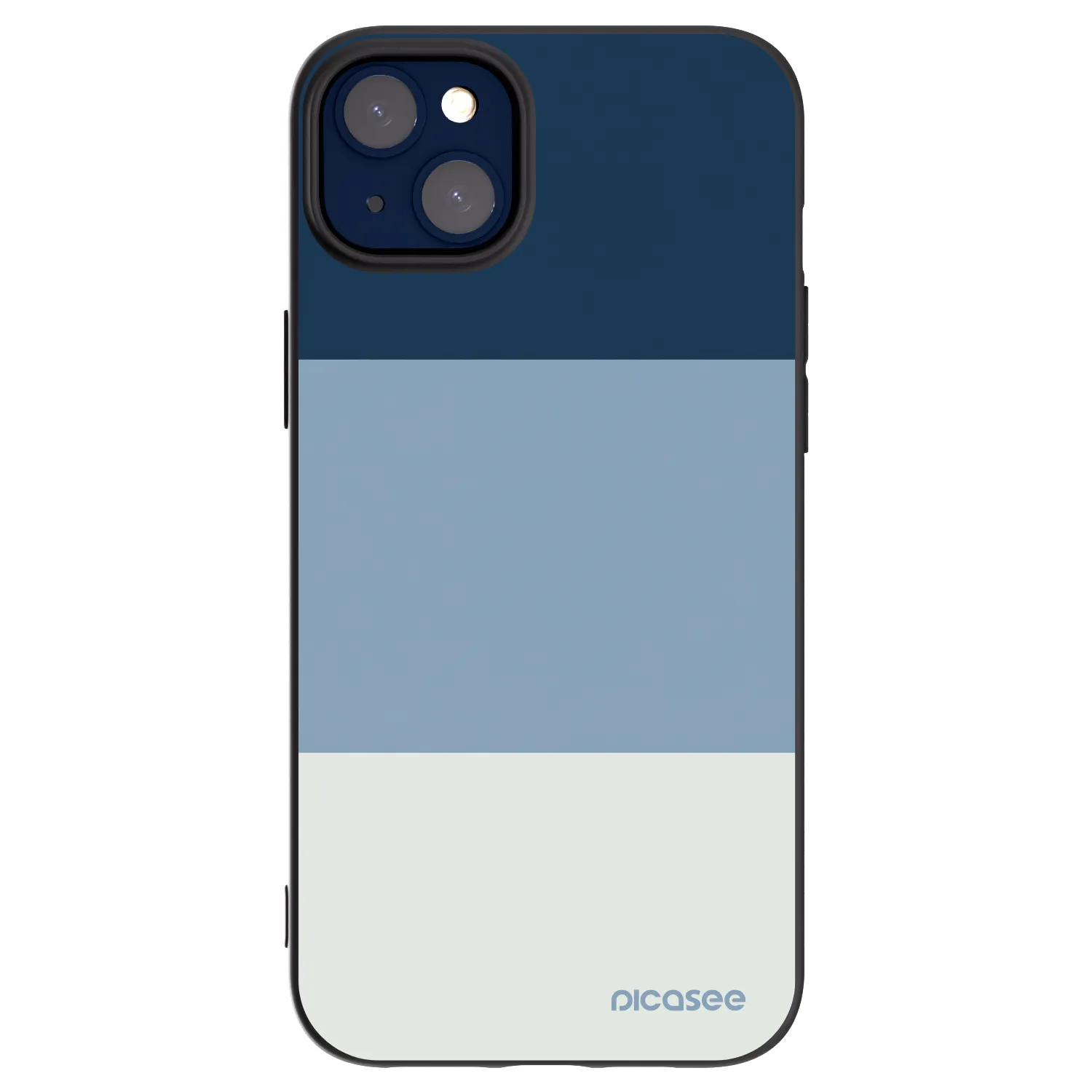 Picasee Μαύρη θήκη σιλικόνης για Apple iPhone 14 Plus - Coastal Blue