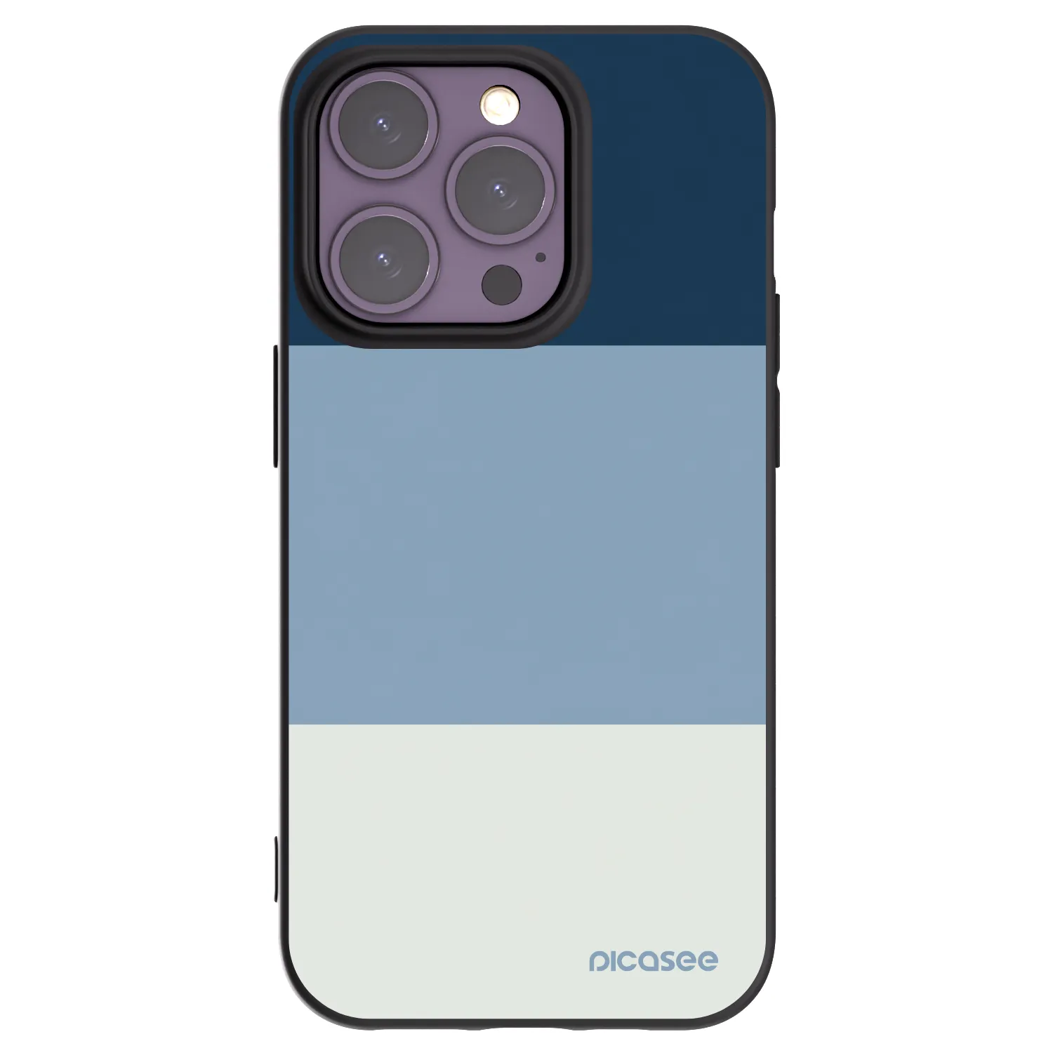 Picasee Μαύρη θήκη σιλικόνης για Apple iPhone 14 Pro - Coastal Blue