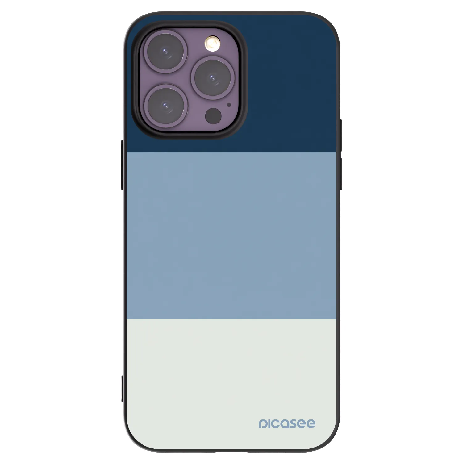 Picasee Μαύρη θήκη σιλικόνης για Apple iPhone 14 Pro Max - Coastal Blue