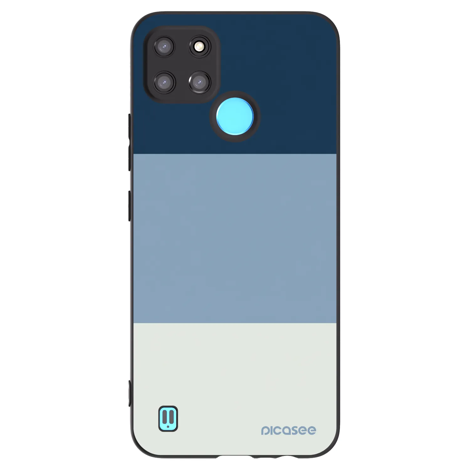 Picasee Μαύρη θήκη σιλικόνης για Realme C21Y - Coastal Blue