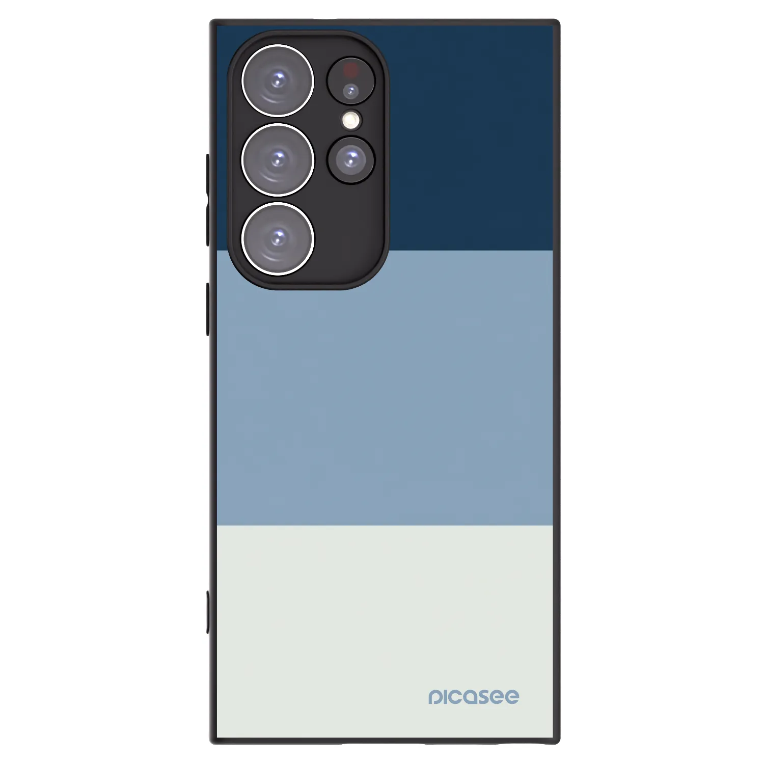 Picasee Μαύρη θήκη σιλικόνης για Samsung Galaxy S23 Ultra 5G - Coastal Blue
