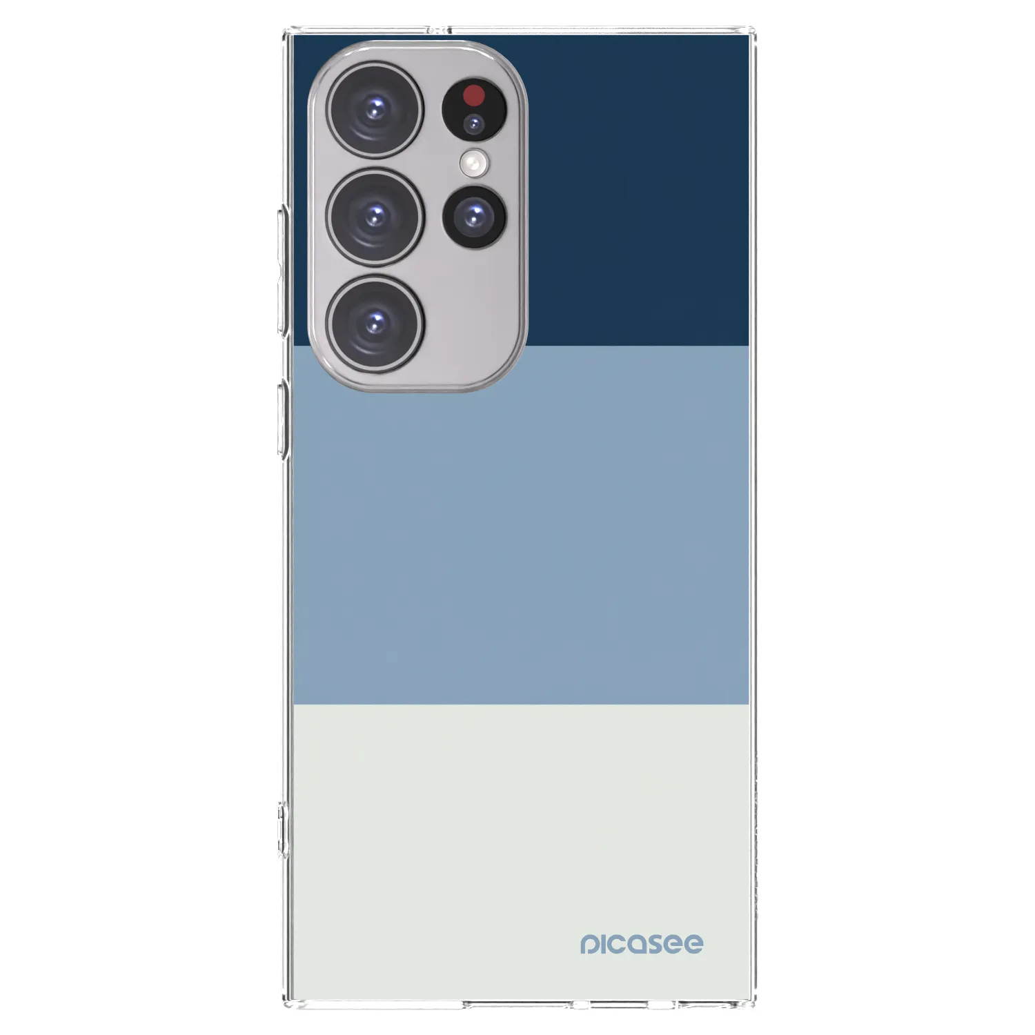 Picasee διαφανής θήκη σιλικόνης Samsung Galaxy S23 Ultra 5G - Coastal Blue