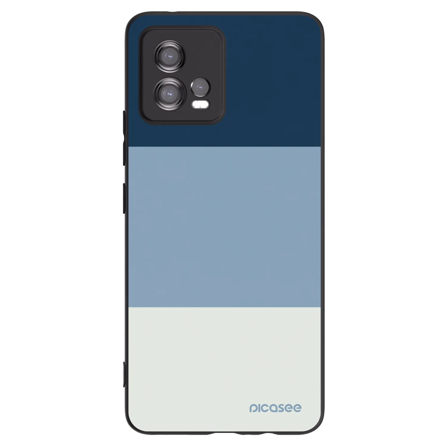 Picasee Μαύρη θήκη σιλικόνης για Motorola Moto G72 - Coastal Blue