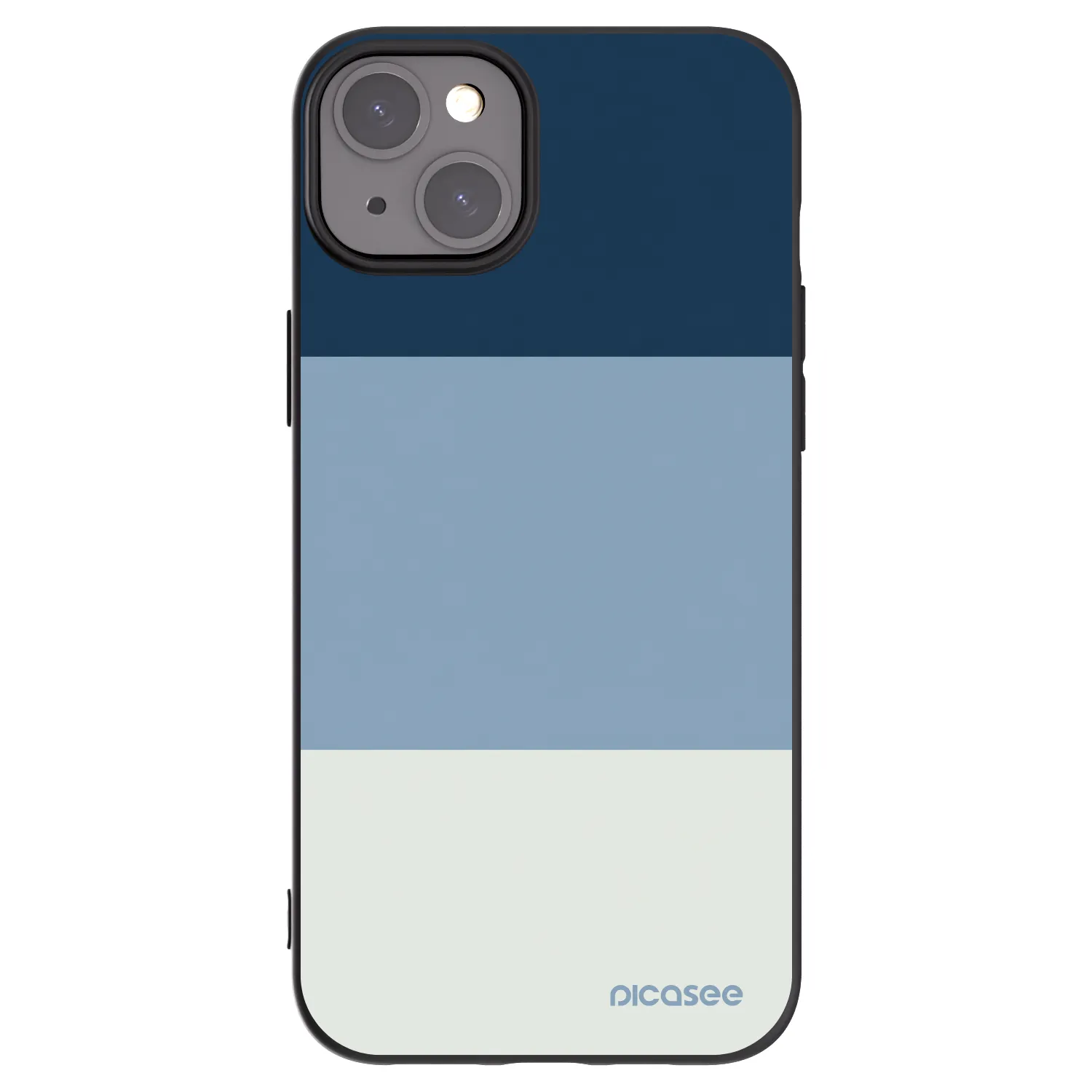 Picasee Μαύρη θήκη σιλικόνης για Apple iPhone 15 Plus - Coastal Blue