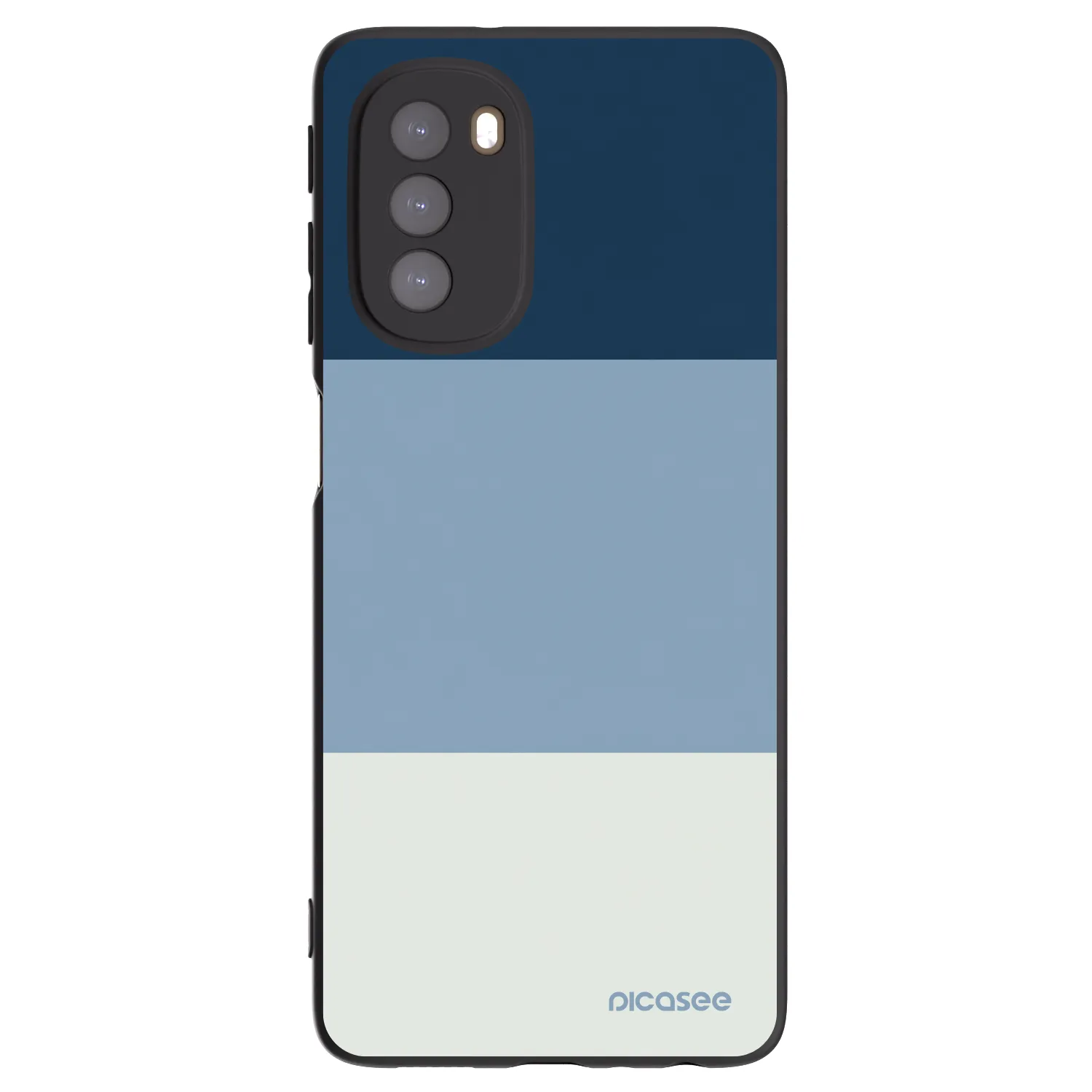 Picasee Μαύρη θήκη σιλικόνης για Motorola Moto G51 - Coastal Blue