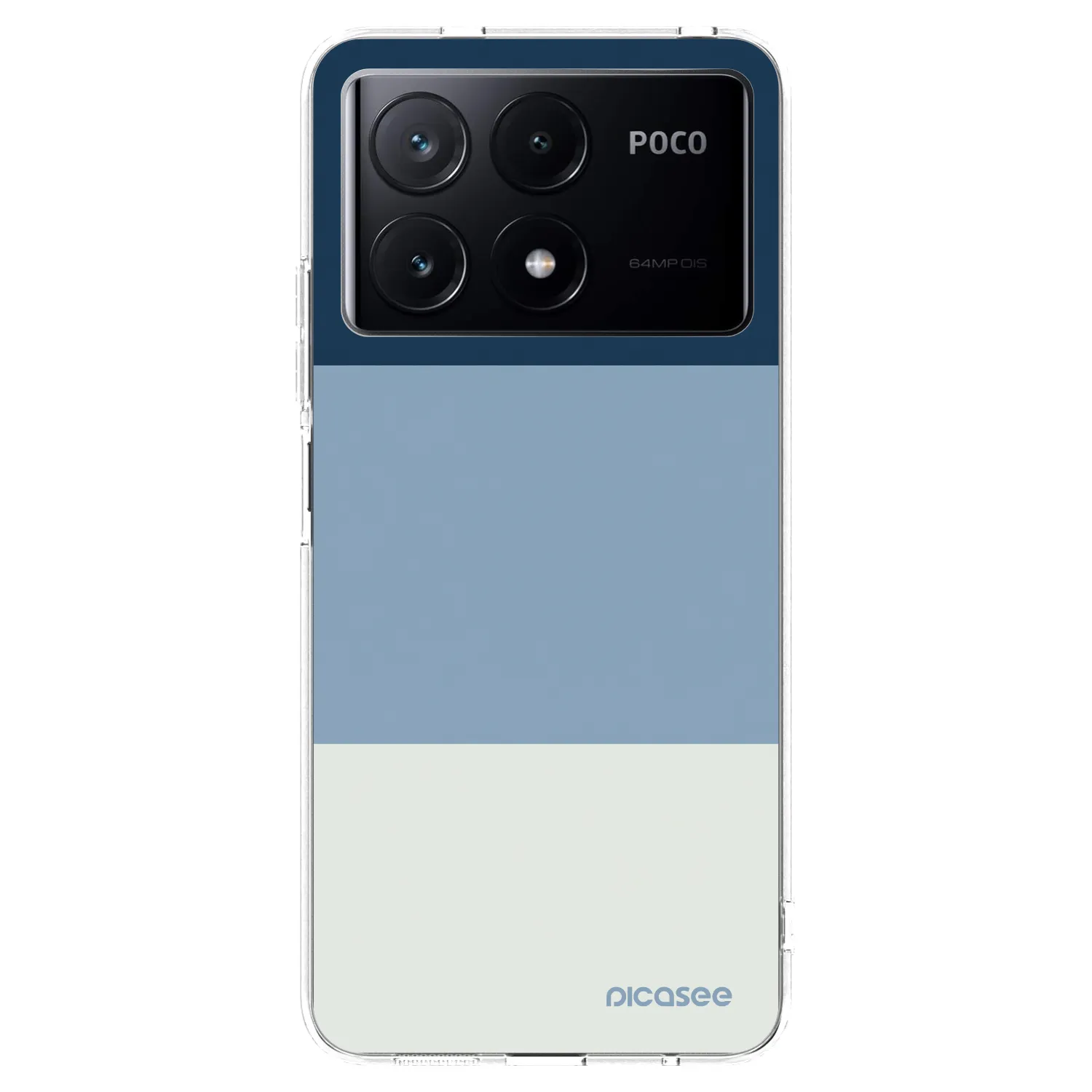 Picasee διαφανής θήκη σιλικόνης Xiaomi Poco X6 Pro - Coastal Blue