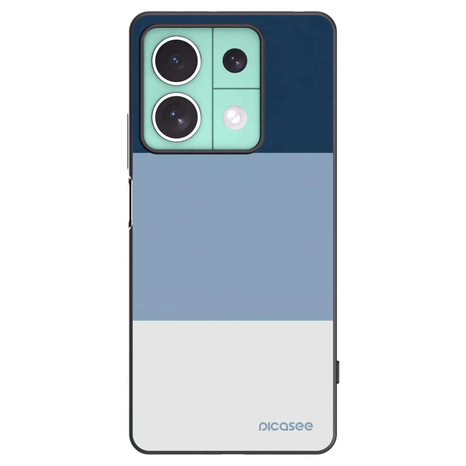Picasee Μαύρη θήκη σιλικόνης για Xiaomi Redmi Note 13 5G - Coastal Blue