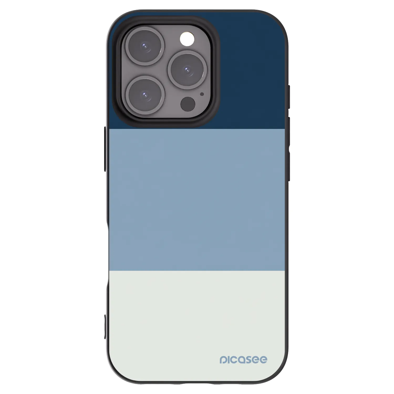 Picasee Μαύρη θήκη σιλικόνης για Apple iPhone 16 Pro - Coastal Blue