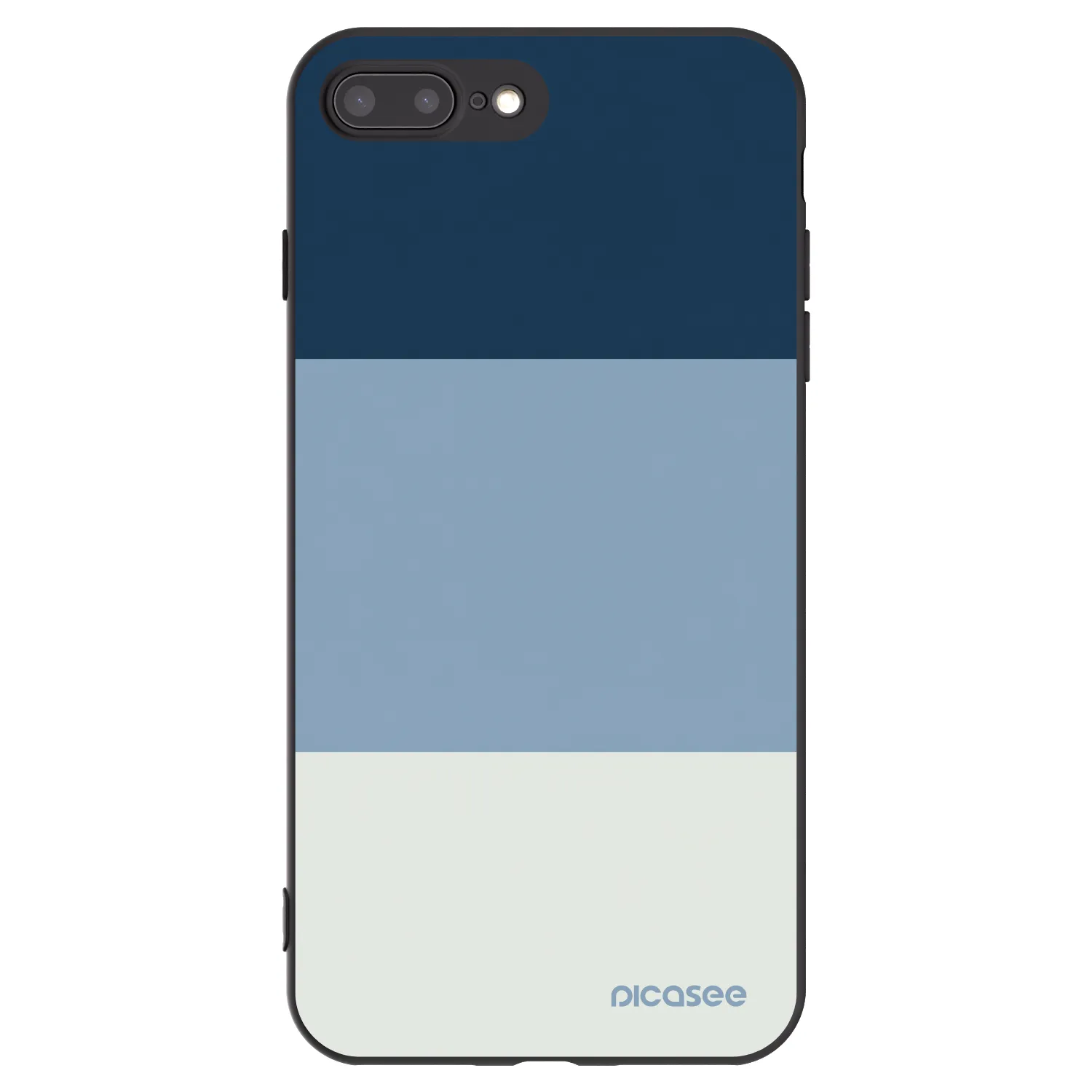 Picasee Μαύρη θήκη σιλικόνης για Apple iPhone 8 Plus - Coastal Blue