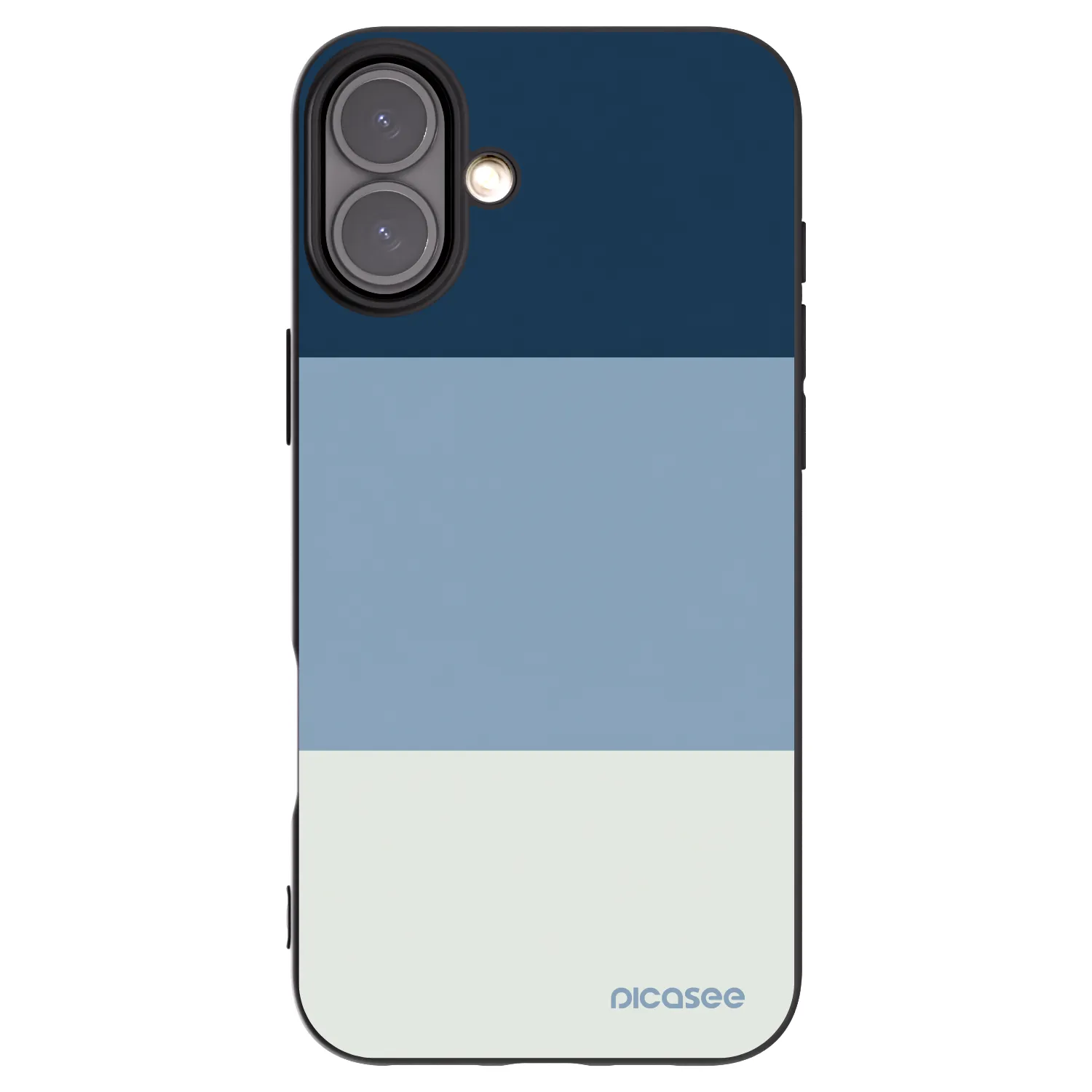 Picasee Μαύρη θήκη σιλικόνης για Apple iPhone 16 Plus - Coastal Blue