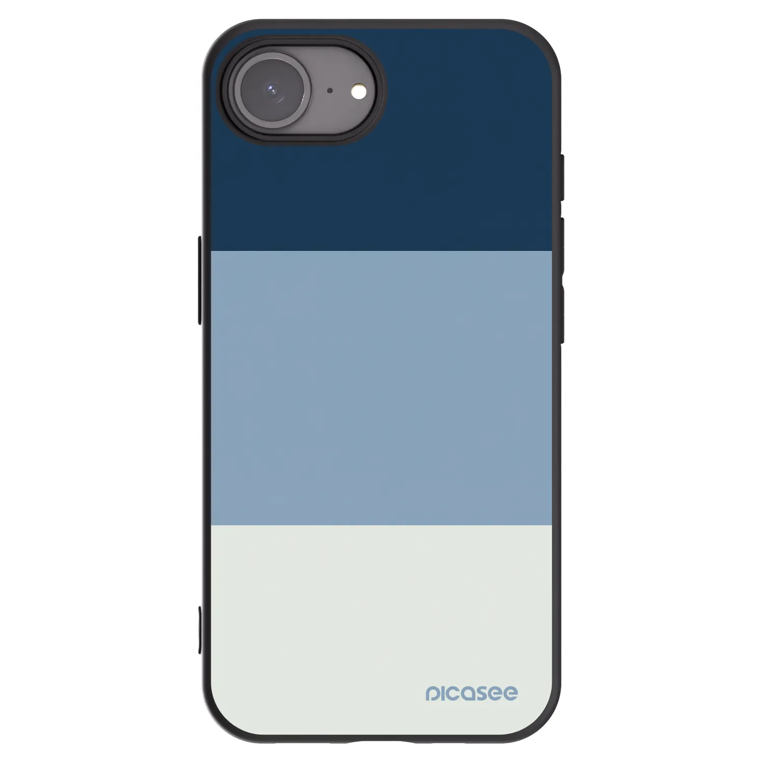 Picasee Μαύρη θήκη σιλικόνης για Apple iPhone 16e - Coastal Blue