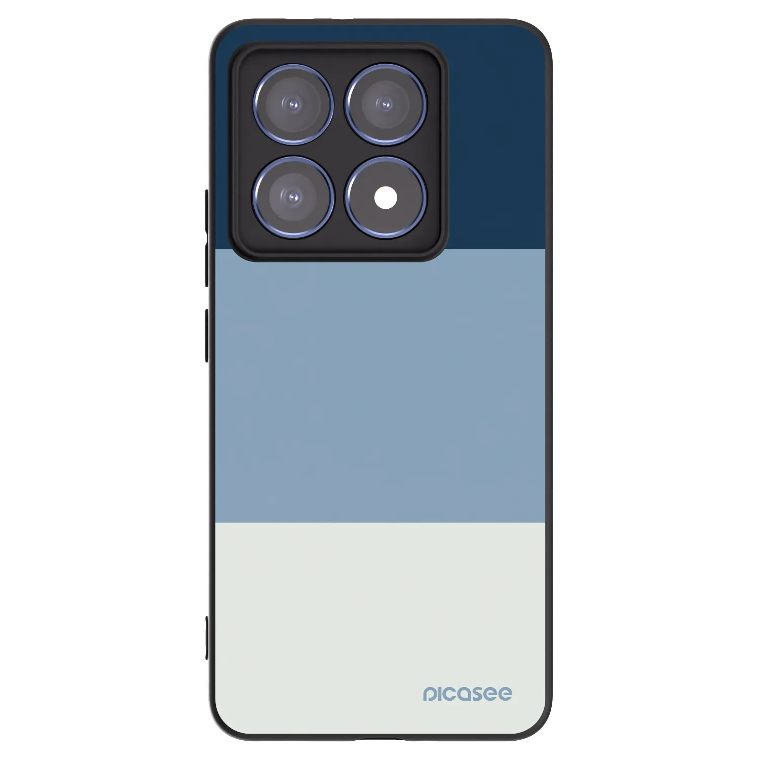 Picasee Μαύρη θήκη σιλικόνης για Xiaomi 14T Pro - Coastal Blue