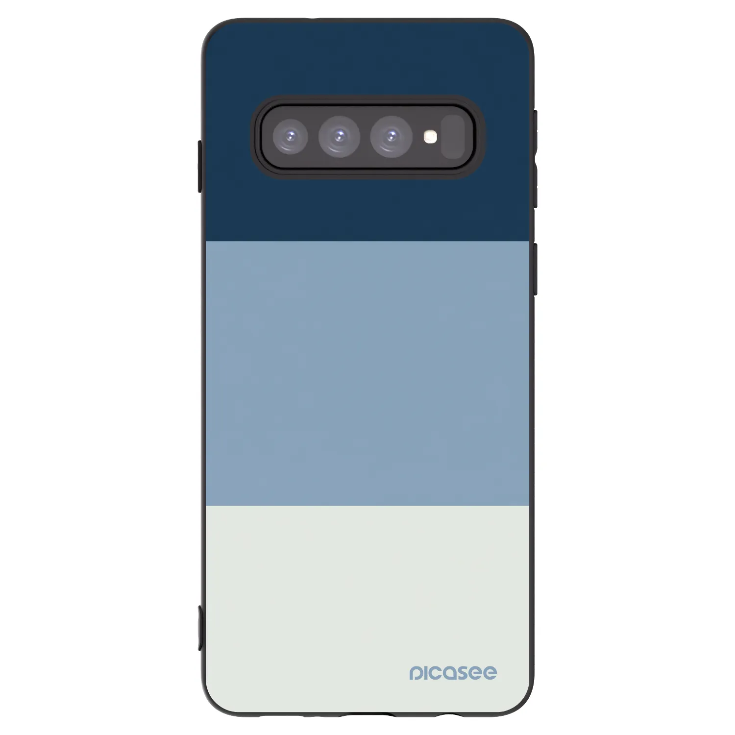 Picasee Μαύρη θήκη σιλικόνης για Samsung Galaxy S10 G973 - Coastal Blue
