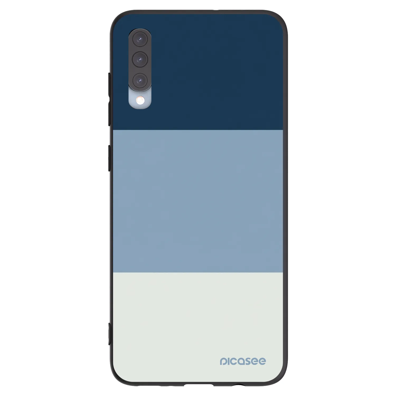 Picasee Μαύρη θήκη σιλικόνης για Samsung Galaxy A70 A705F - Coastal Blue