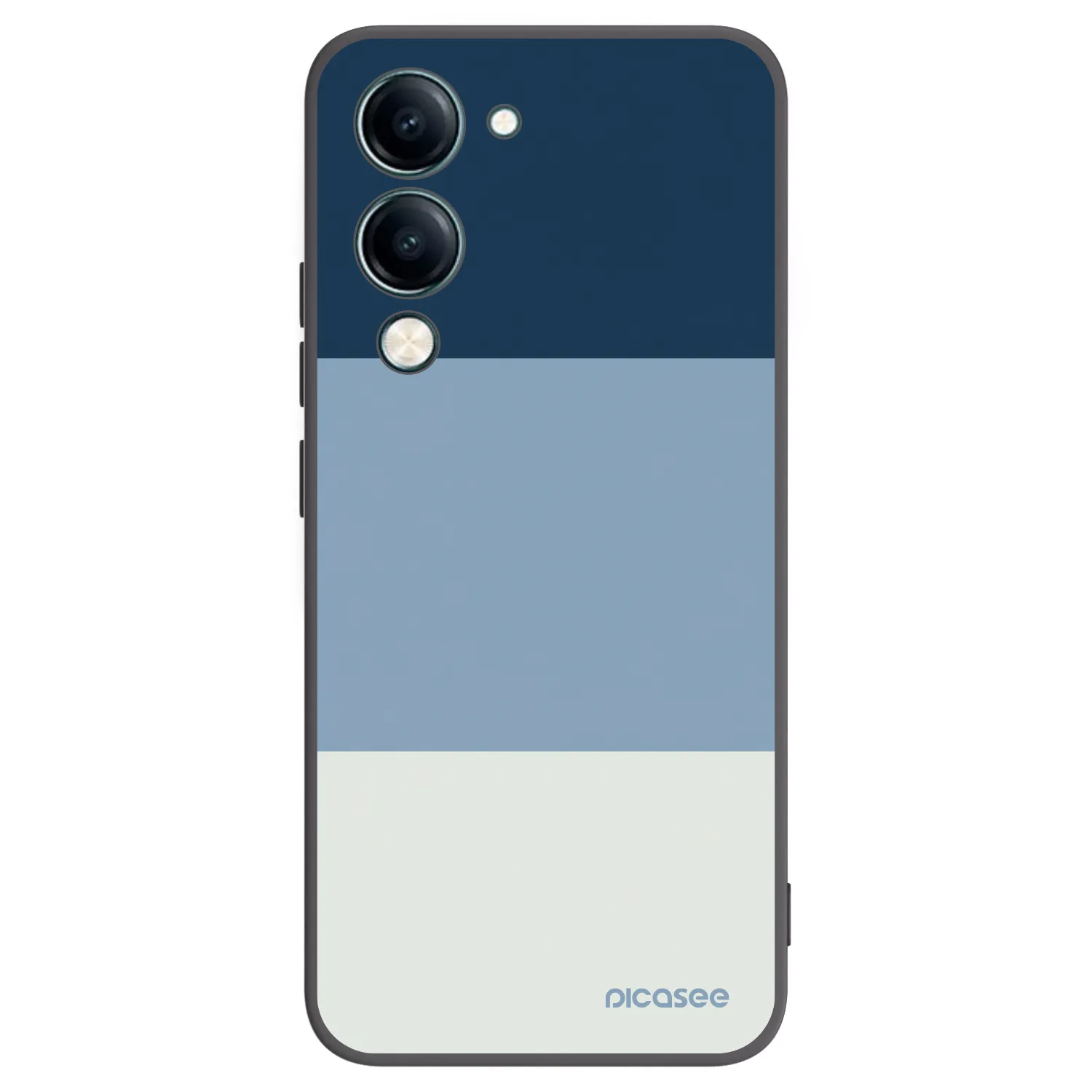 Picasee Μαύρη θήκη σιλικόνης για Vivo Y29s 5G - Coastal Blue