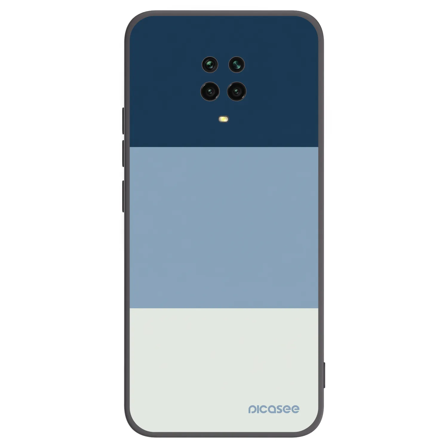 Picasee Μαύρη θήκη σιλικόνης για Xiaomi Redmi Note 9 Pro - Coastal Blue