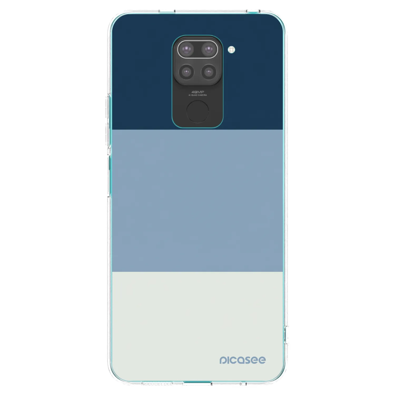 Picasee Μαύρη θήκη σιλικόνης για Xiaomi Redmi Note 9 - Coastal Blue