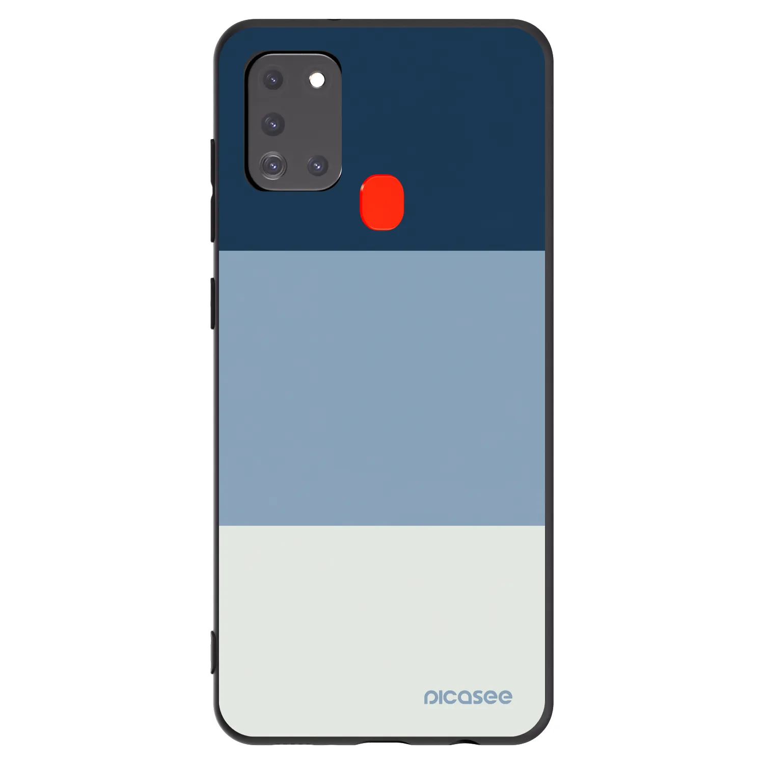 Picasee Μαύρη θήκη σιλικόνης για Samsung Galaxy A21s - Coastal Blue