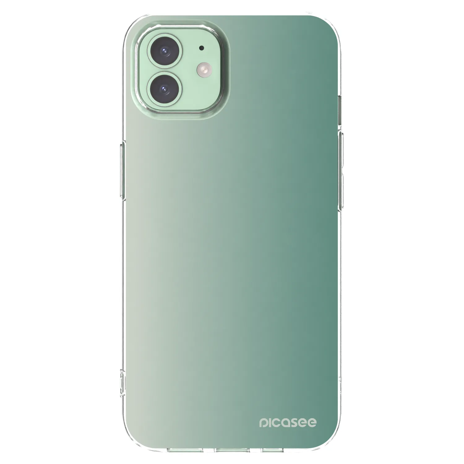 Picasee διαφανής θήκη σιλικόνης Apple iPhone 12 - Misty Sage