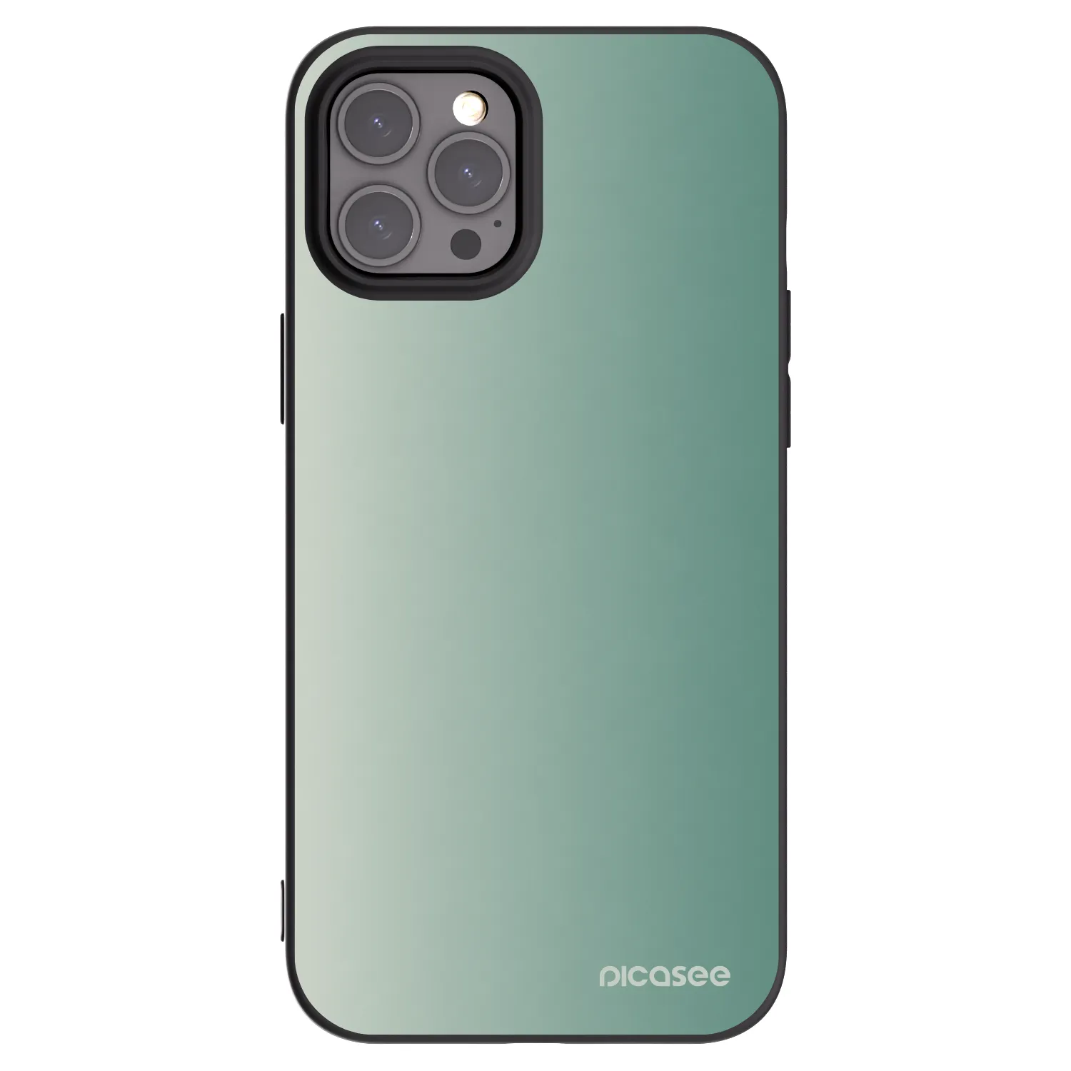 Picasee Μαύρη θήκη σιλικόνης για Apple iPhone 12 Pro Max - Misty Sage