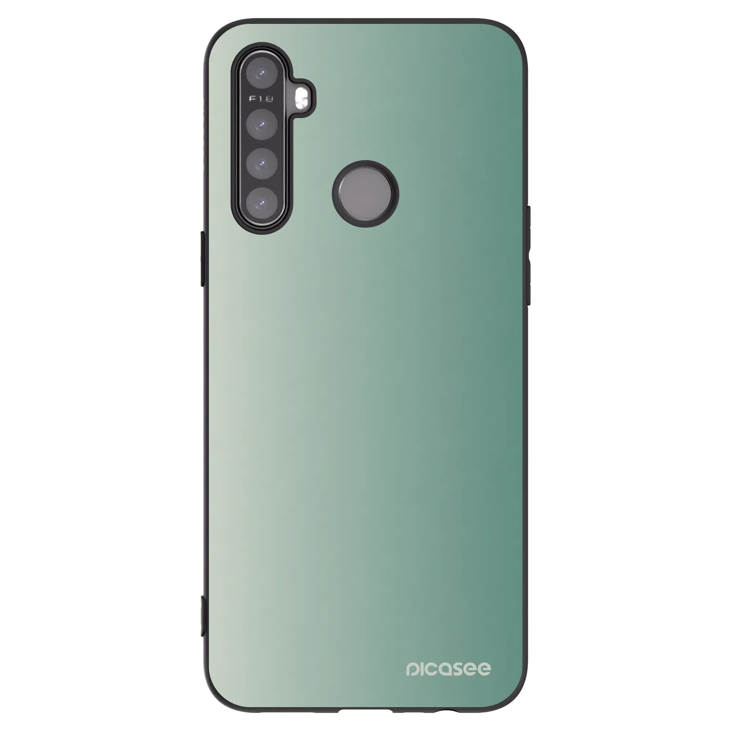 Picasee Μαύρη θήκη σιλικόνης για Realme 5 - Misty Sage