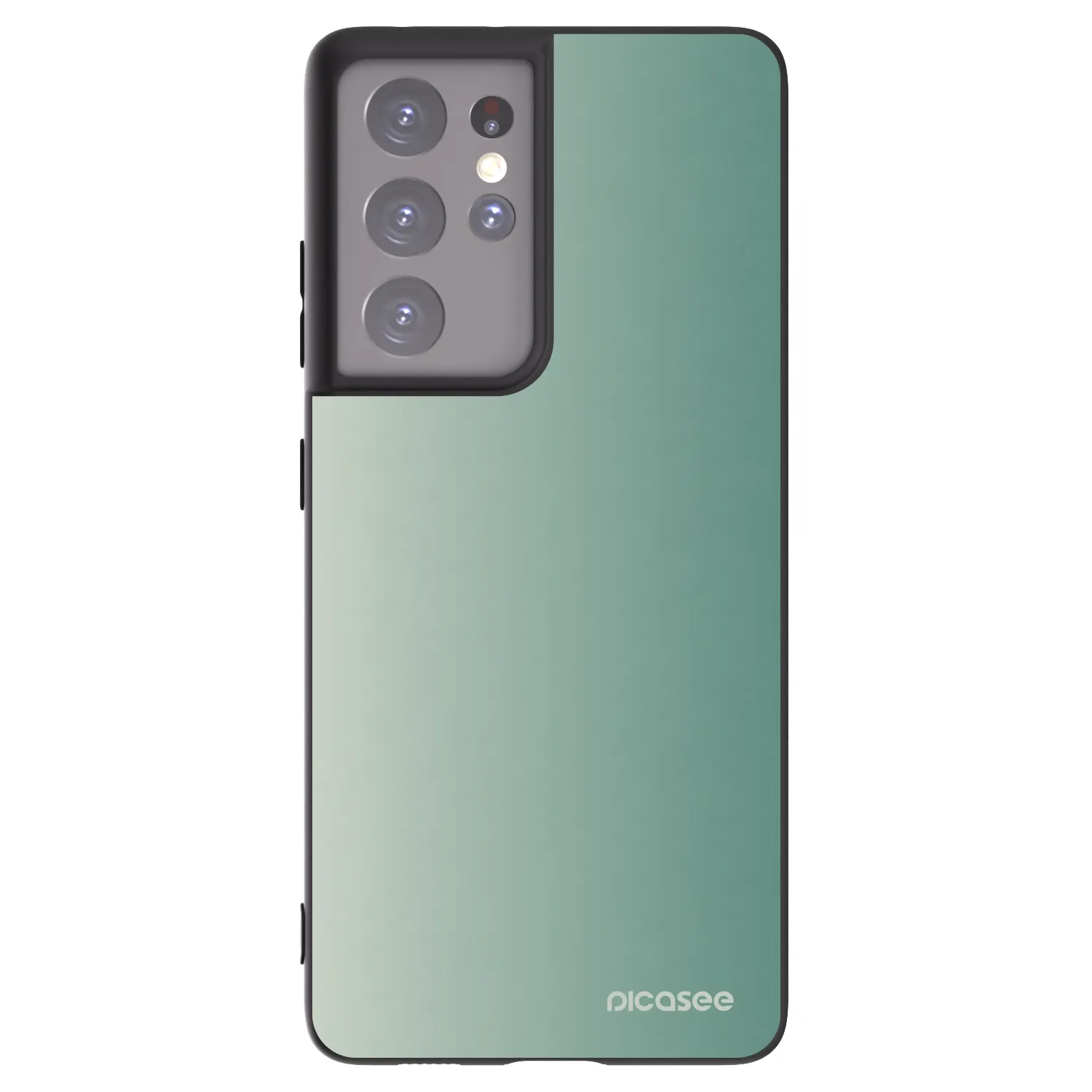 Picasee Μαύρη θήκη σιλικόνης για Samsung Galaxy S21 Ultra 5G G998B - Misty Sage