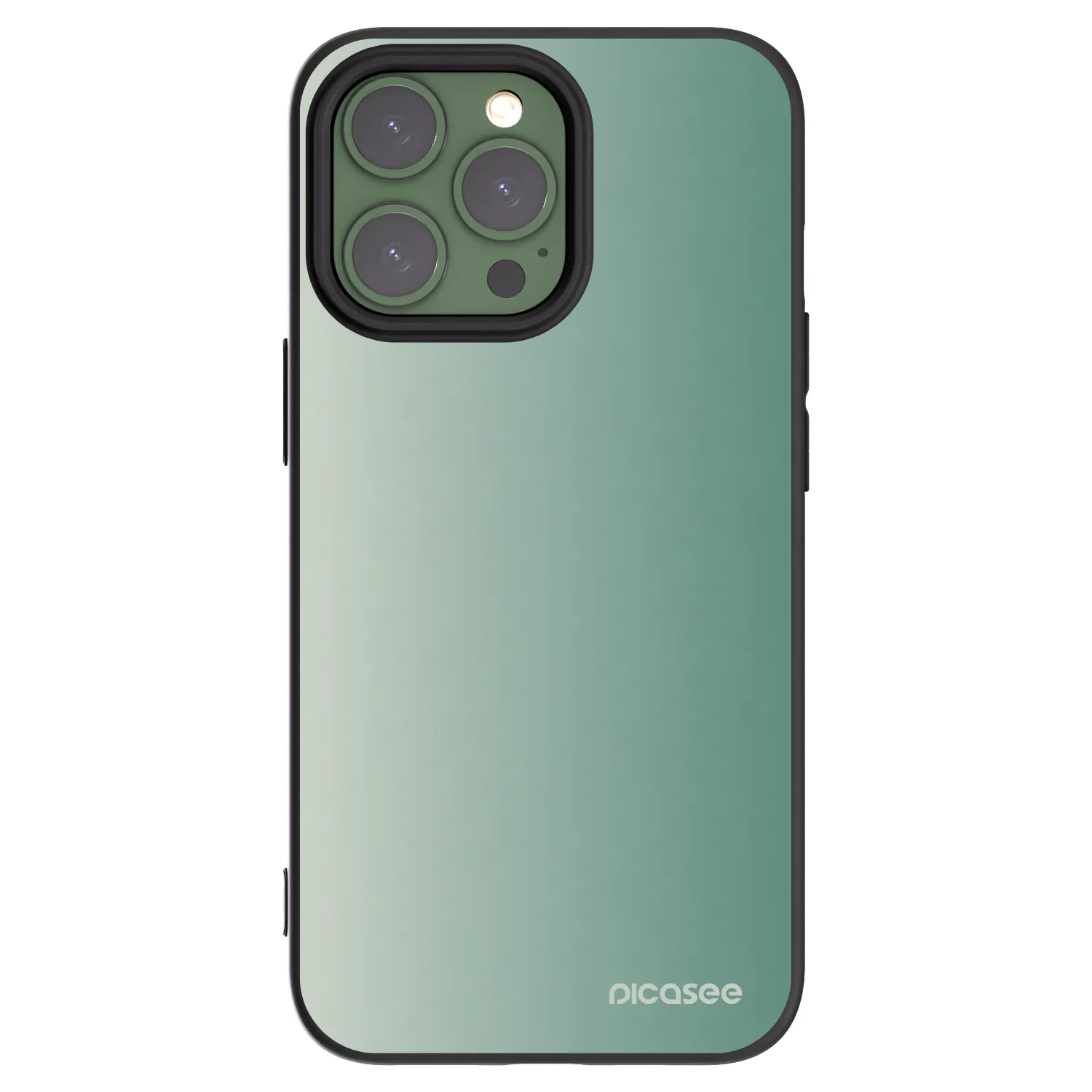 Picasee Μαύρη θήκη σιλικόνης για Apple iPhone 13 Pro - Misty Sage