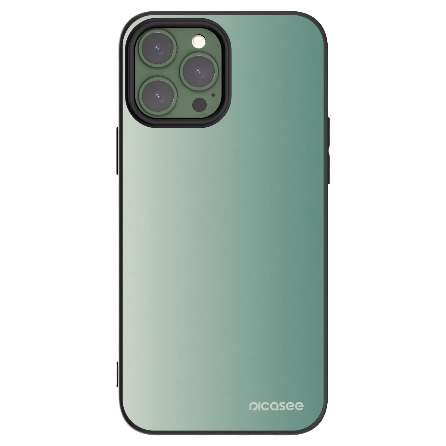 Picasee Μαύρη θήκη σιλικόνης για Apple iPhone 13 Pro Max - Misty Sage