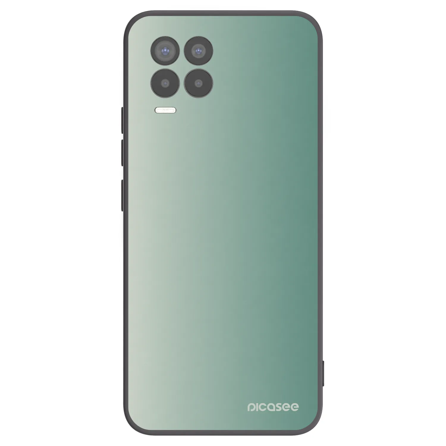 Picasee Μαύρη θήκη σιλικόνης για Realme 8 4G - Misty Sage