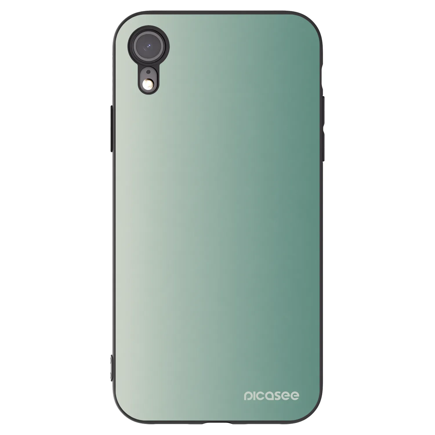 Picasee Μαύρη θήκη σιλικόνης για Apple iPhone XR - Misty Sage