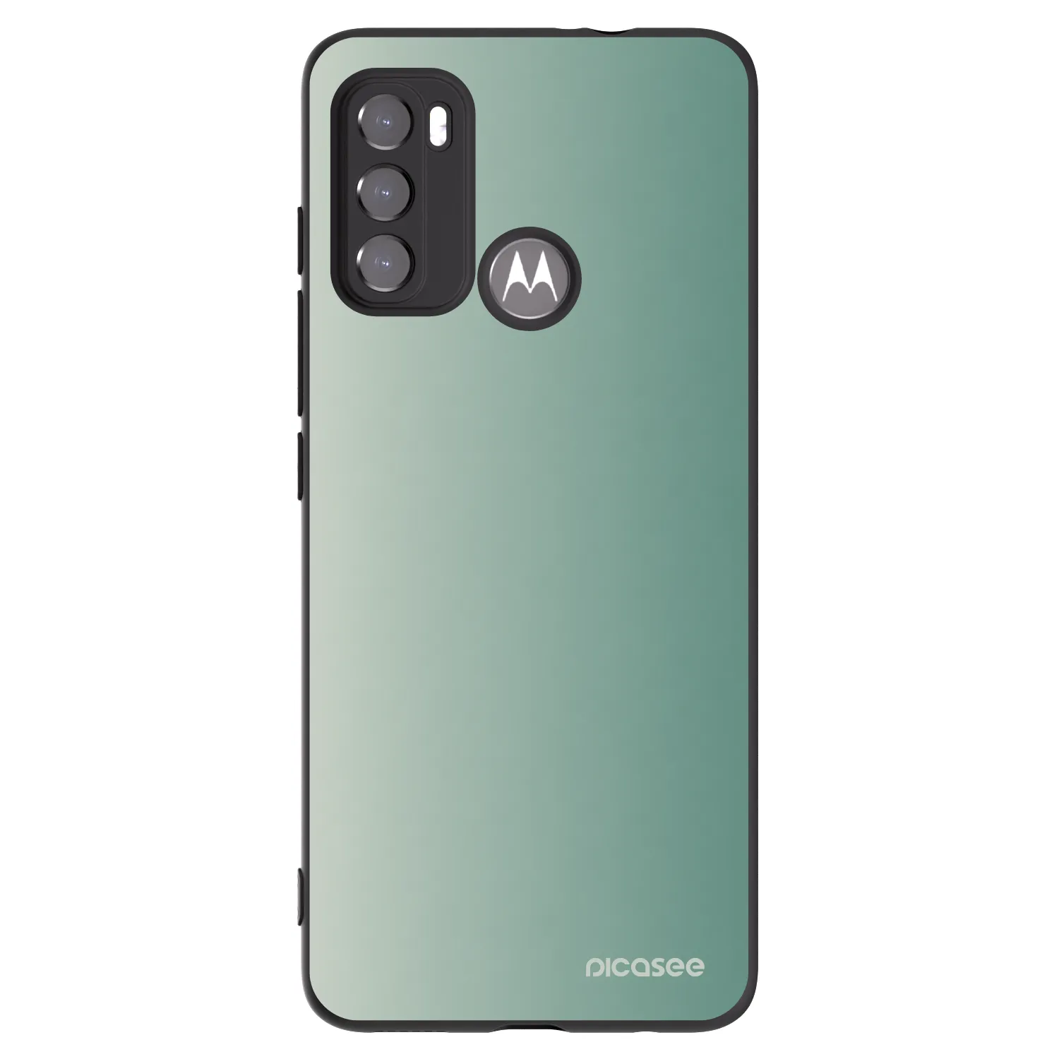 Picasee Μαύρη θήκη σιλικόνης για Motorola Moto G60 - Misty Sage