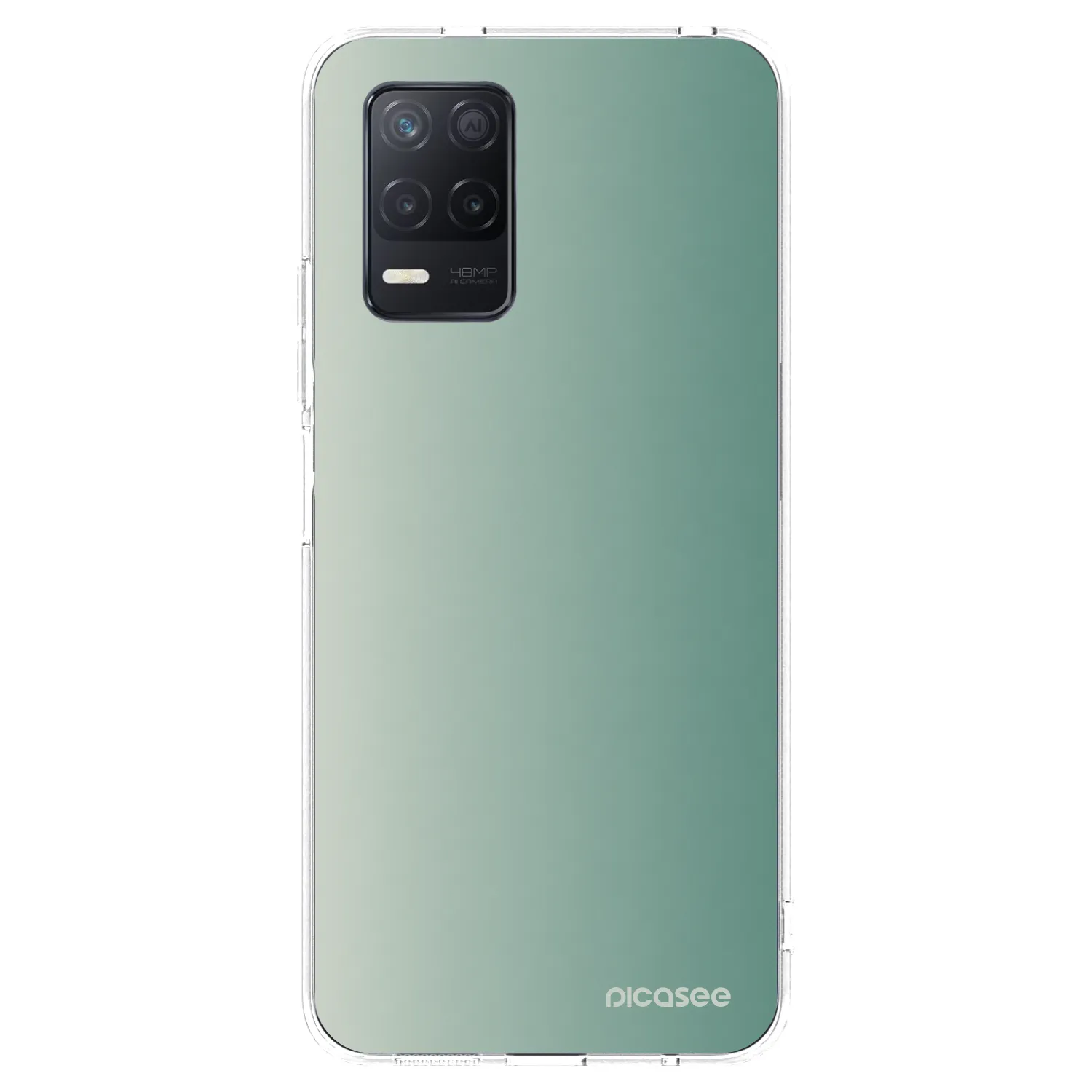 Picasee διαφανής θήκη σιλικόνης Realme 8 5G - Misty Sage