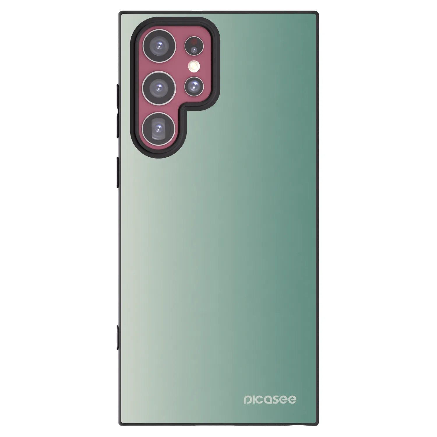 Picasee Μαύρη θήκη σιλικόνης για Samsung Galaxy S22 Ultra 5G - Misty Sage