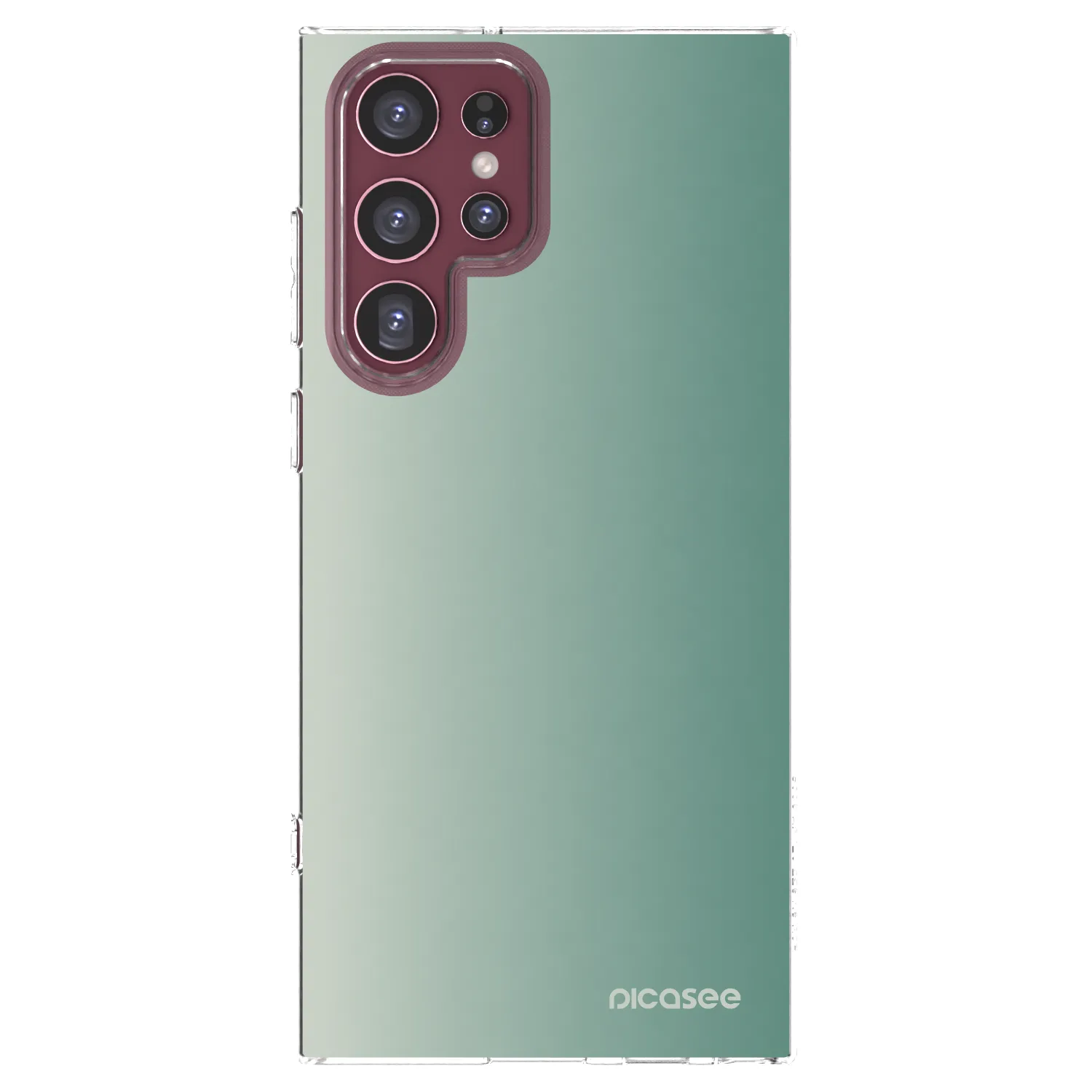 Picasee διαφανής θήκη σιλικόνης Samsung Galaxy S22 Ultra 5G - Misty Sage
