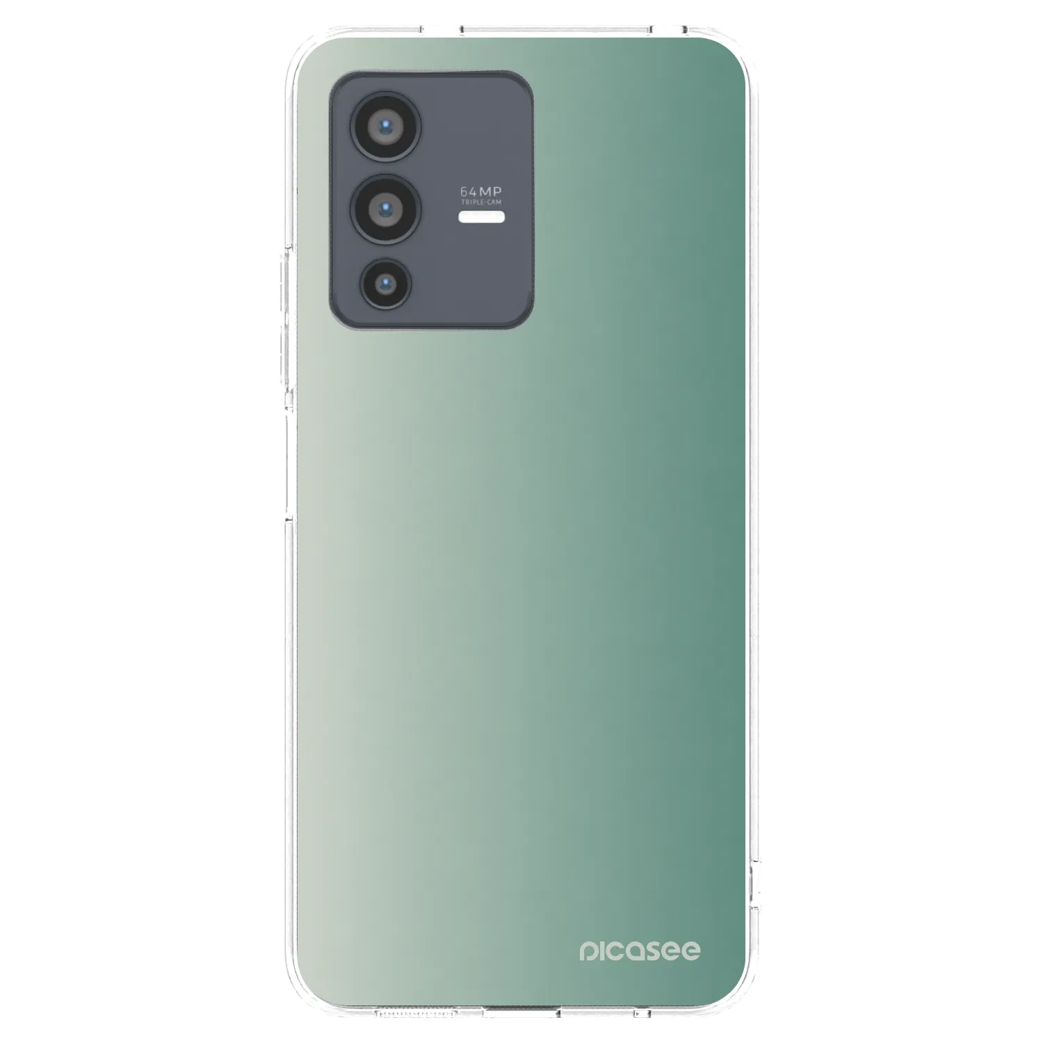 Picasee διαφανής θήκη σιλικόνης Vivo V23 5G - Misty Sage