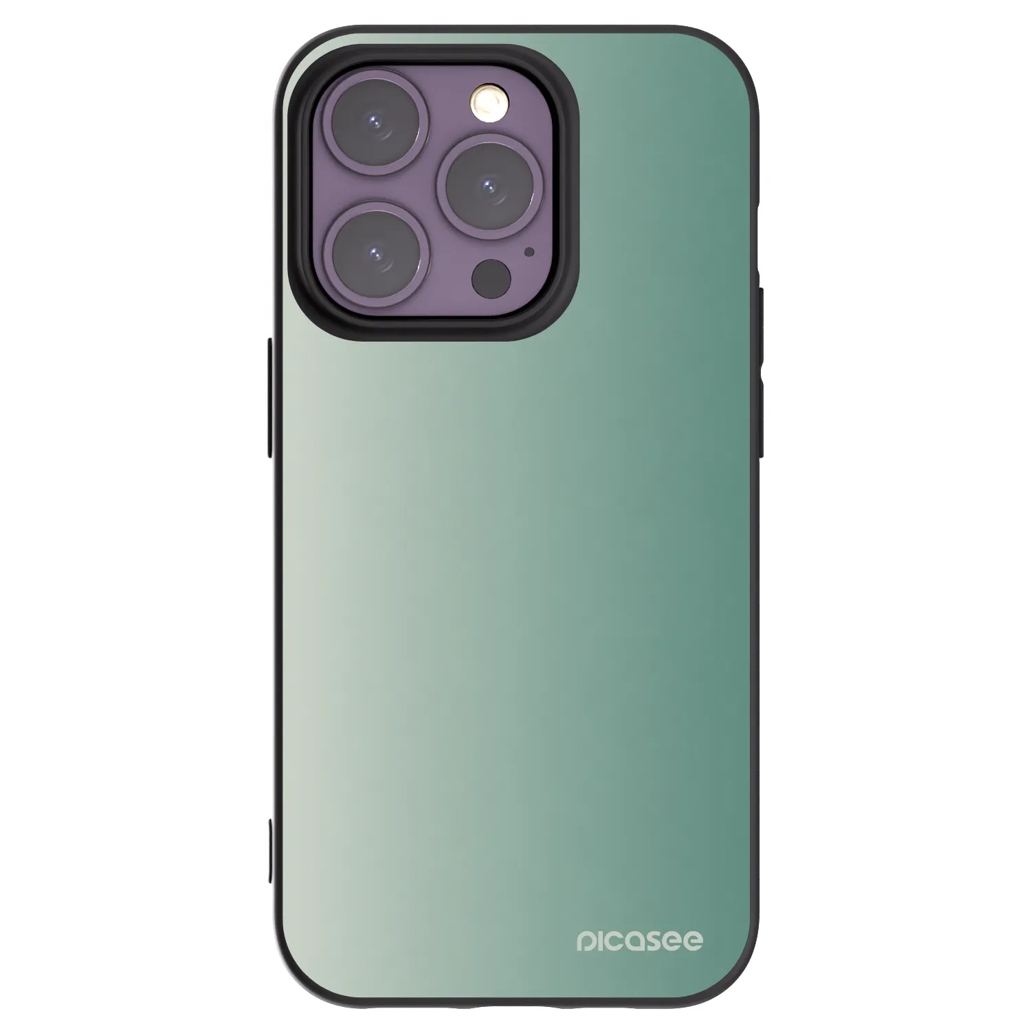 Picasee Μαύρη θήκη σιλικόνης για Apple iPhone 14 Pro - Misty Sage