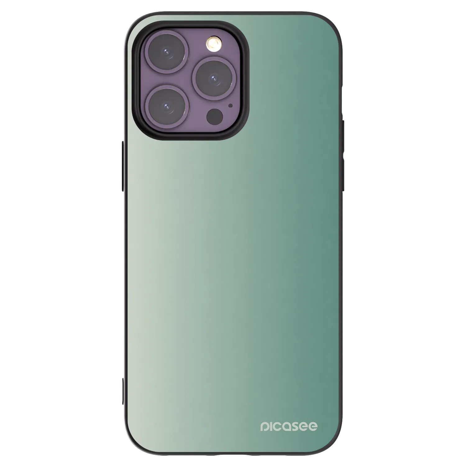 Picasee Μαύρη θήκη σιλικόνης για Apple iPhone 14 Pro Max - Misty Sage