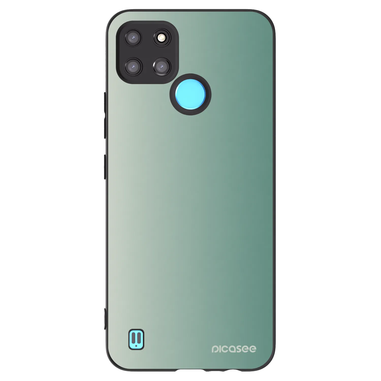 Picasee Μαύρη θήκη σιλικόνης για Realme C21Y - Misty Sage