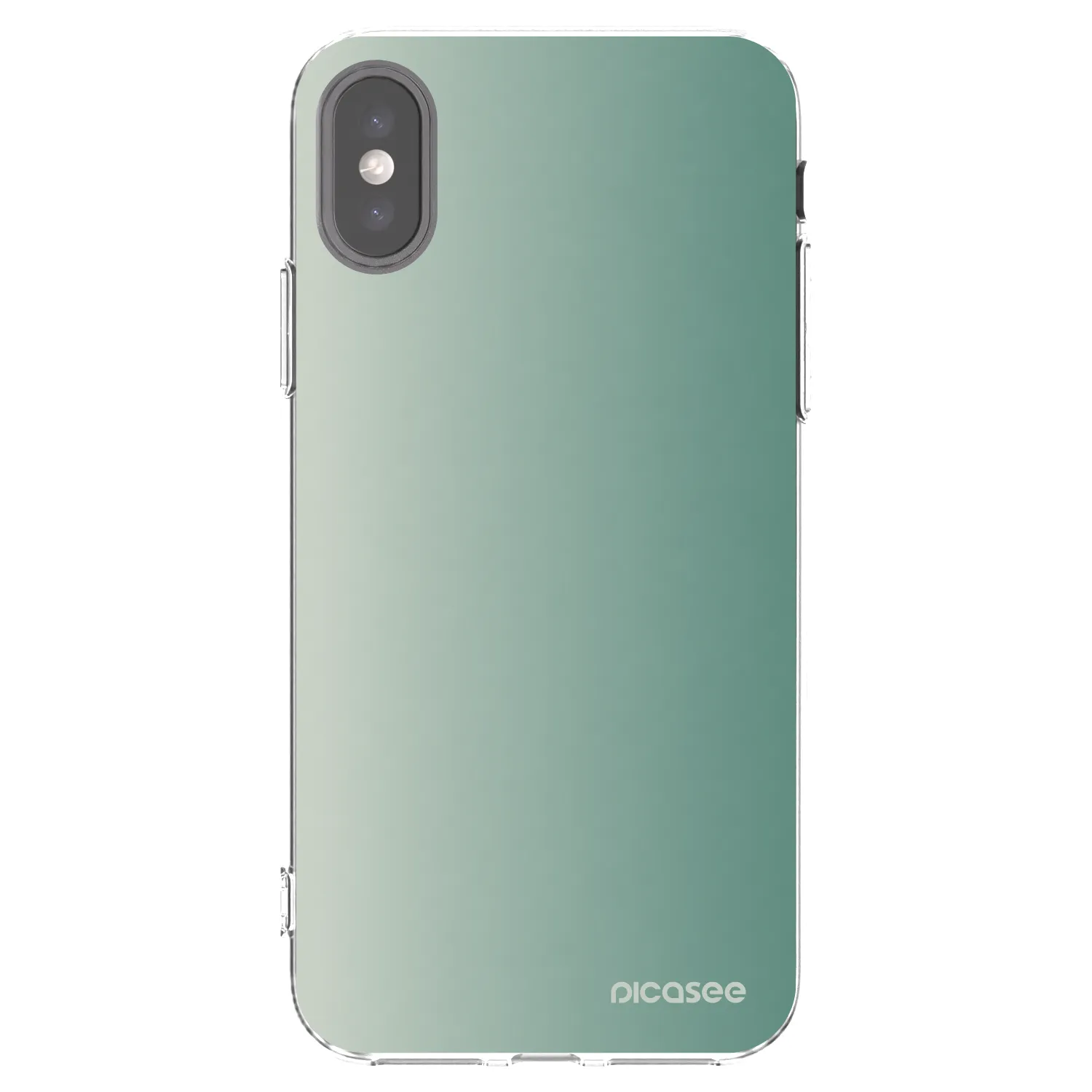 Picasee διαφανής θήκη σιλικόνης Apple iPhone X/XS - Misty Sage