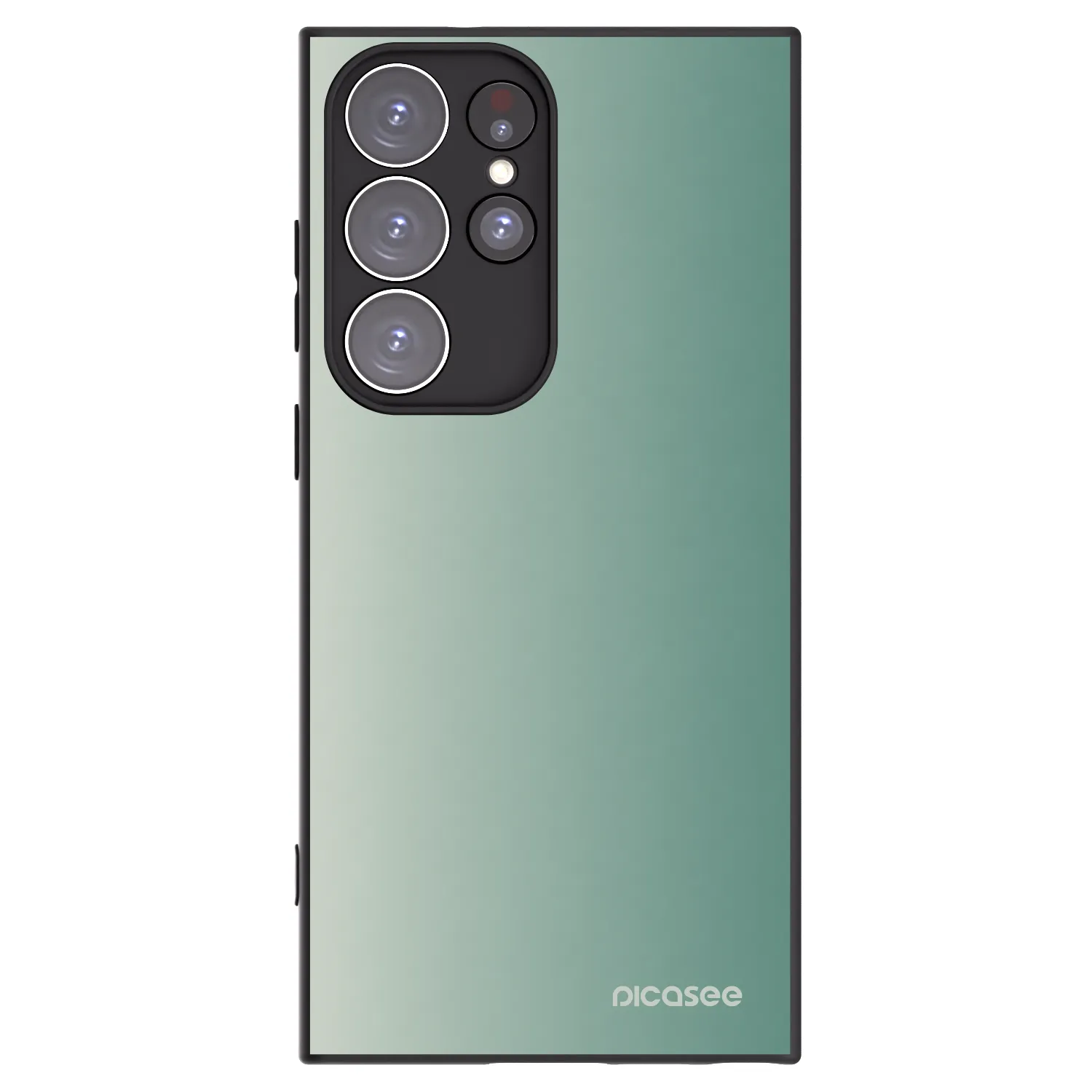 Picasee Μαύρη θήκη σιλικόνης για Samsung Galaxy S23 Ultra 5G - Misty Sage
