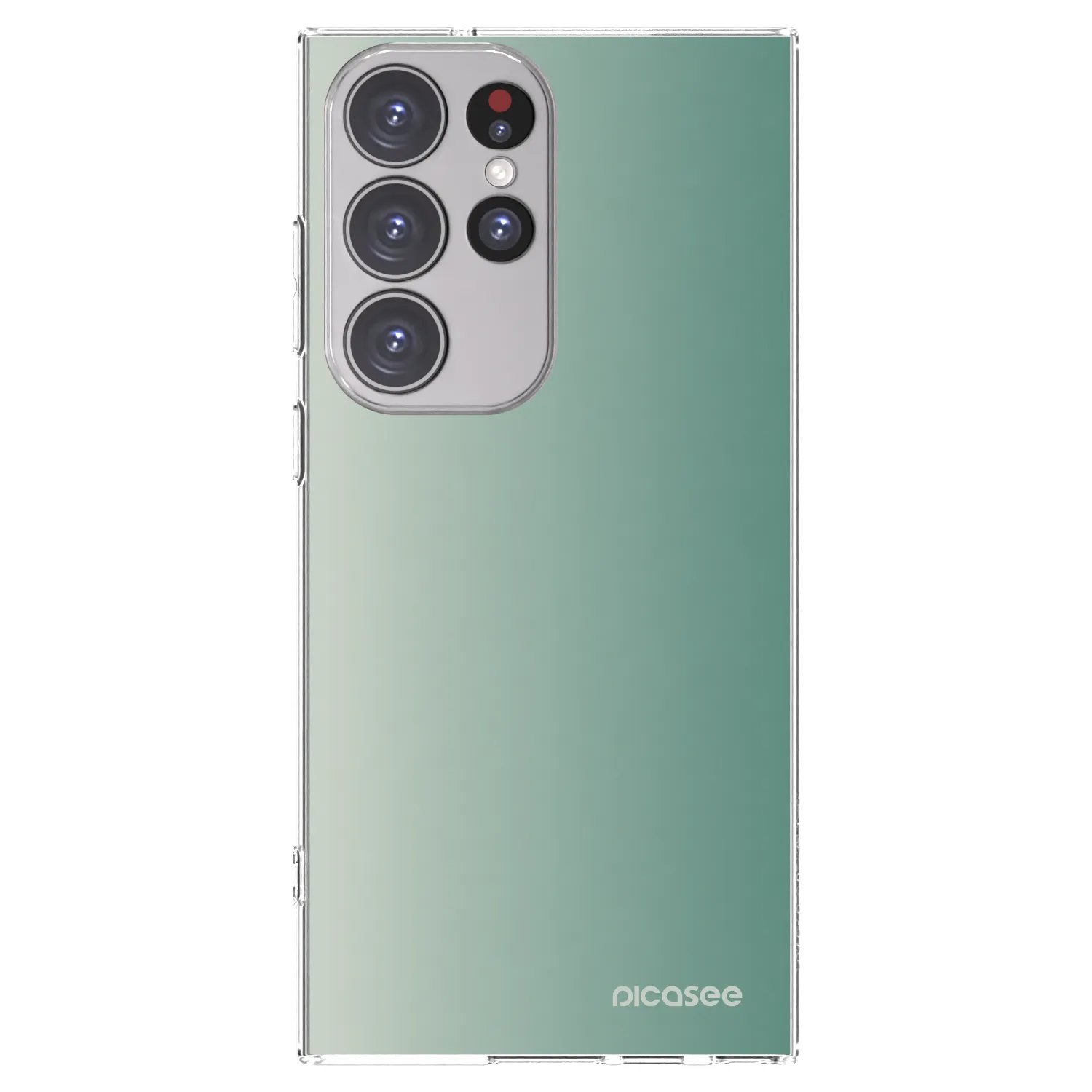 Picasee διαφανής θήκη σιλικόνης Samsung Galaxy S23 Ultra 5G - Misty Sage