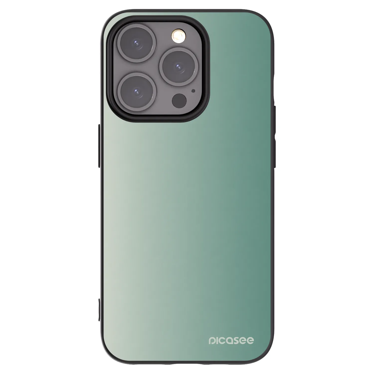 Picasee Μαύρη θήκη σιλικόνης για Apple iPhone 15 Pro - Misty Sage